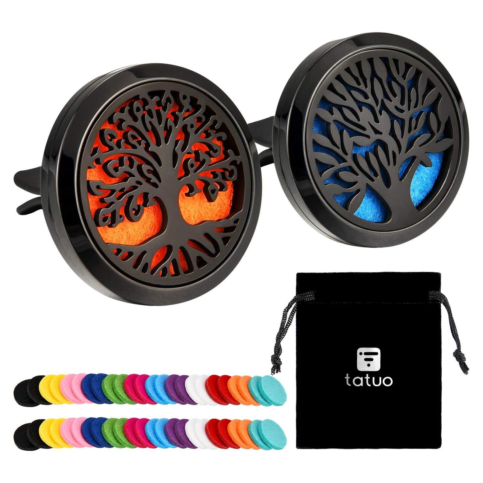 Difusor de Aceite Aromaterapia para Automóvil Tatuo 316L 2 Piezas