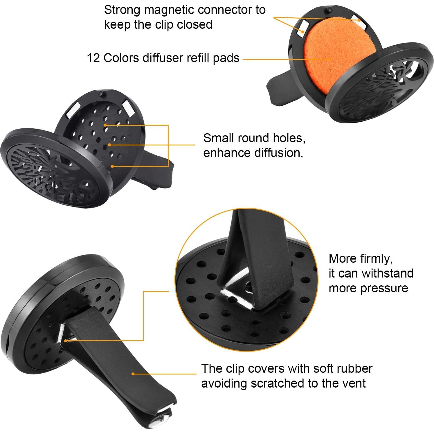 Difusor de Aceite Aromaterapia para Automóvil Tatuo 316L 2 Piezas