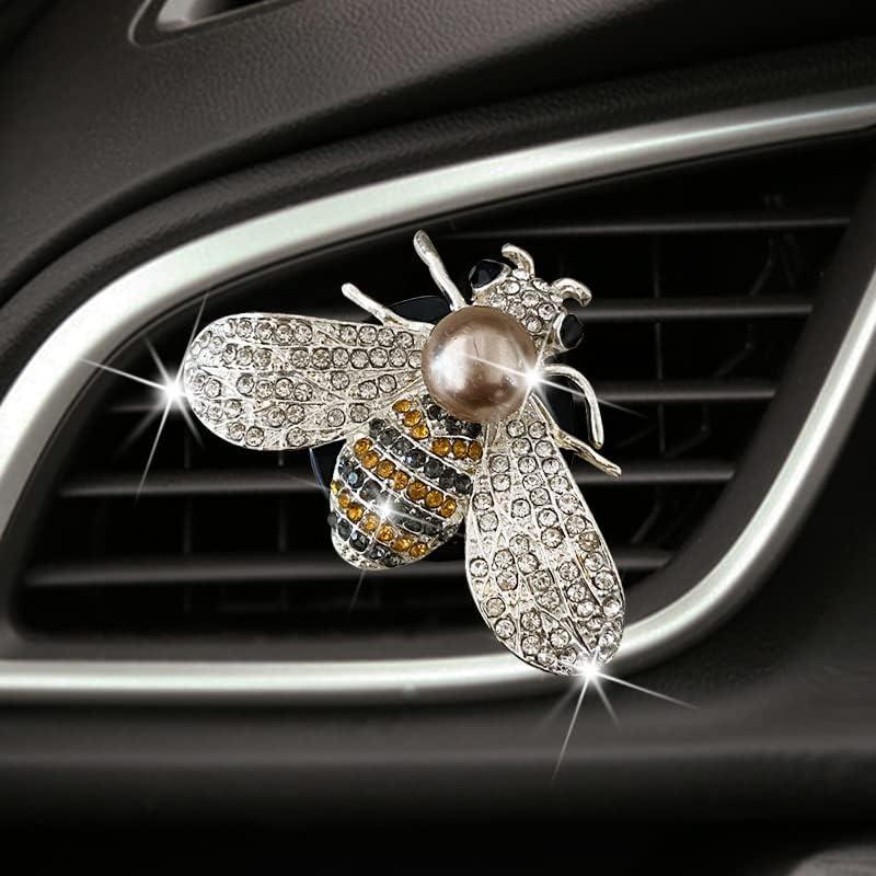 Ambientador de Auto Sozbkelns Abeja Brillante Plata con Fragancia