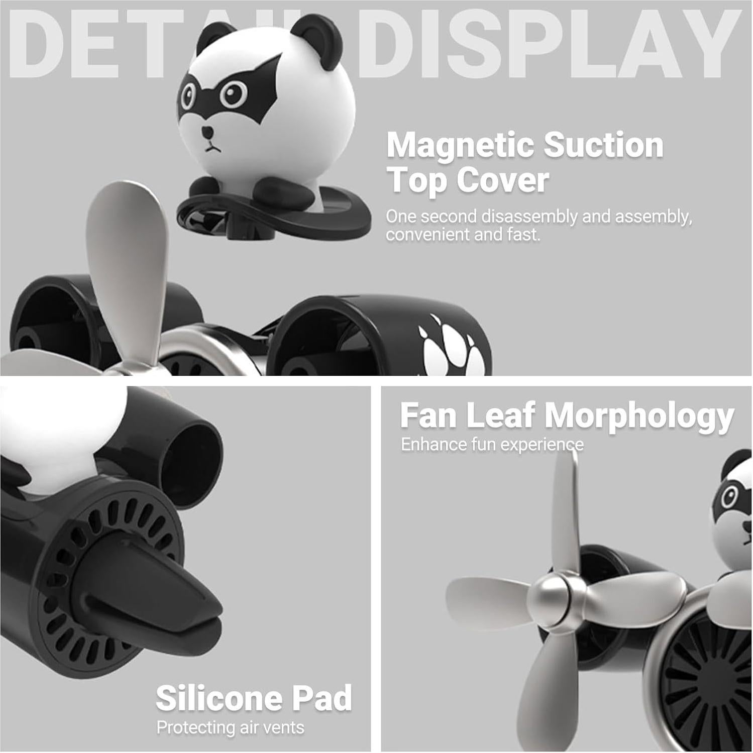 Ambientador de Aire para Coche LISTOCASA Panda 11.5cm