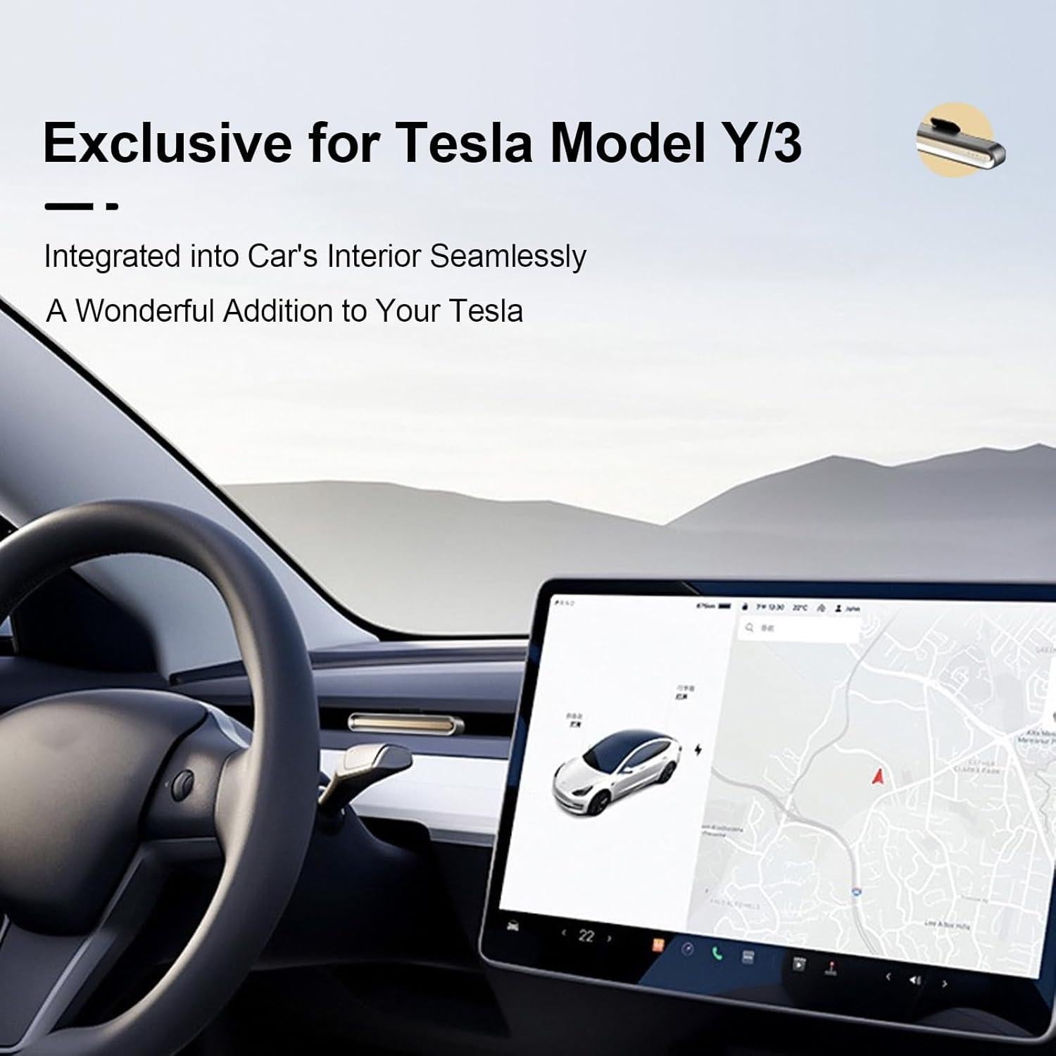 Ambientador de Coche COSLAKE para Tesla Model Y/3, Set 6 Varitas