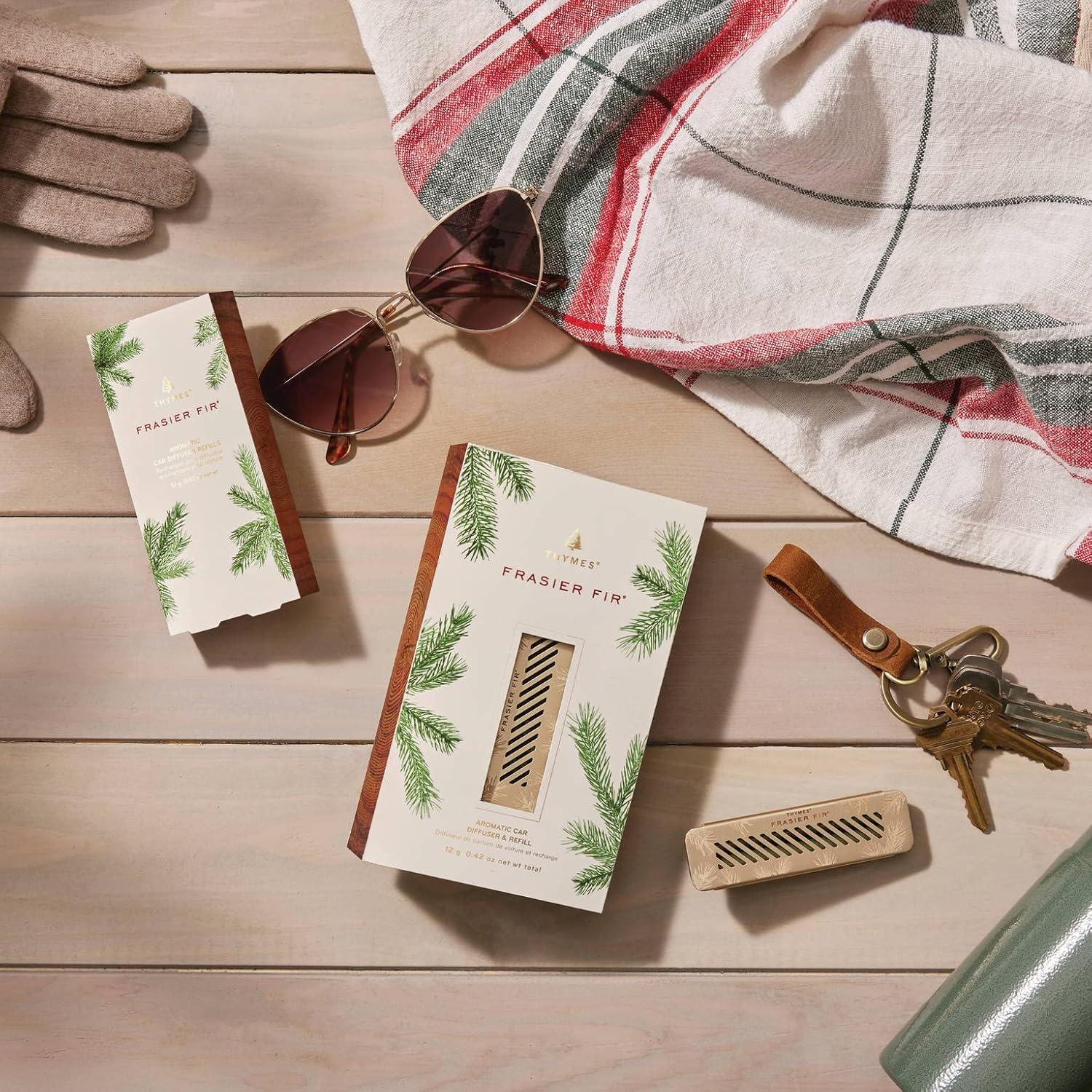 Kit de Difusor de Auto Thymes Frasier Fir - Ambientador Larga Duración