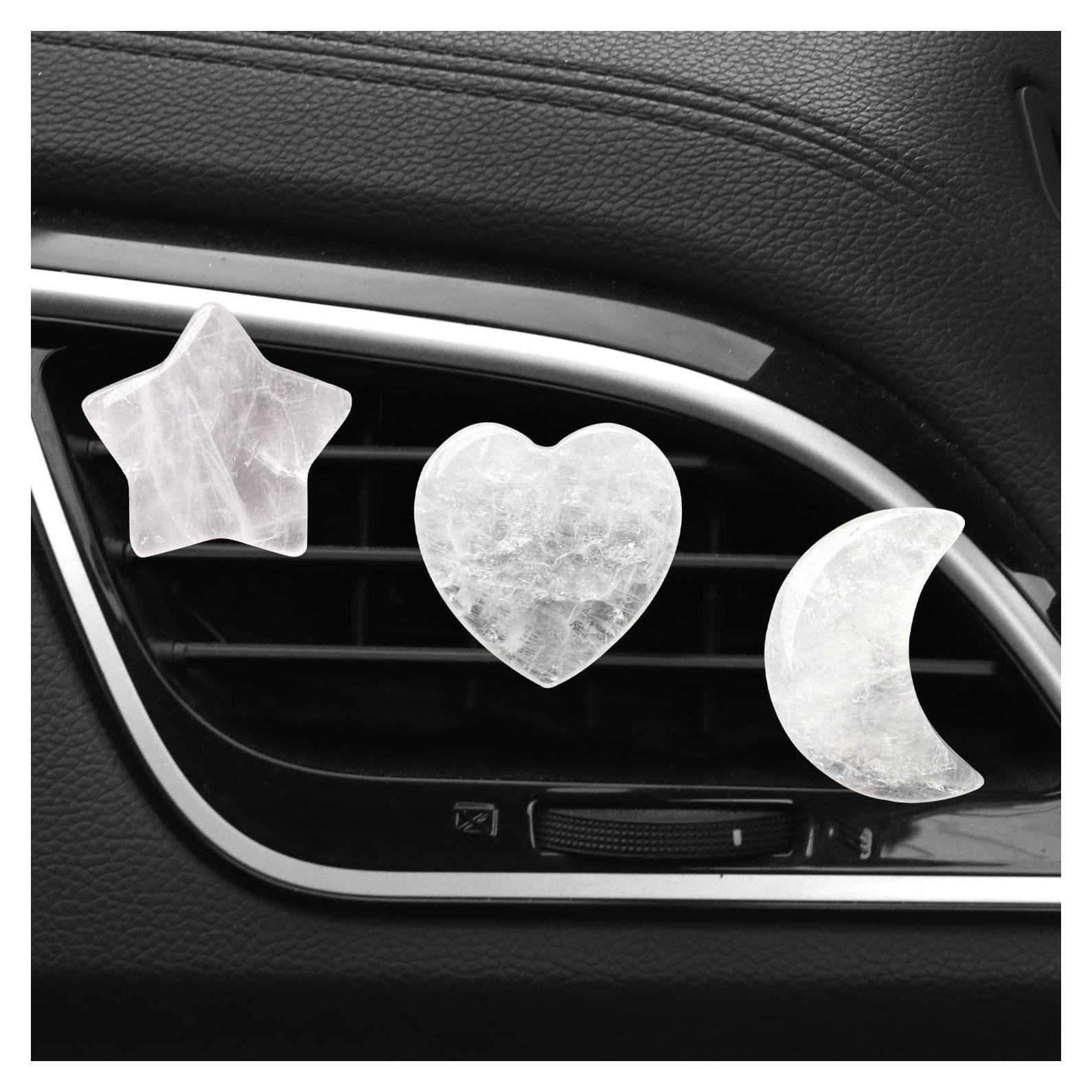 Juego de 3 Clips de Ventilación de Coche YOYLMAL - Cuarzo Blanco