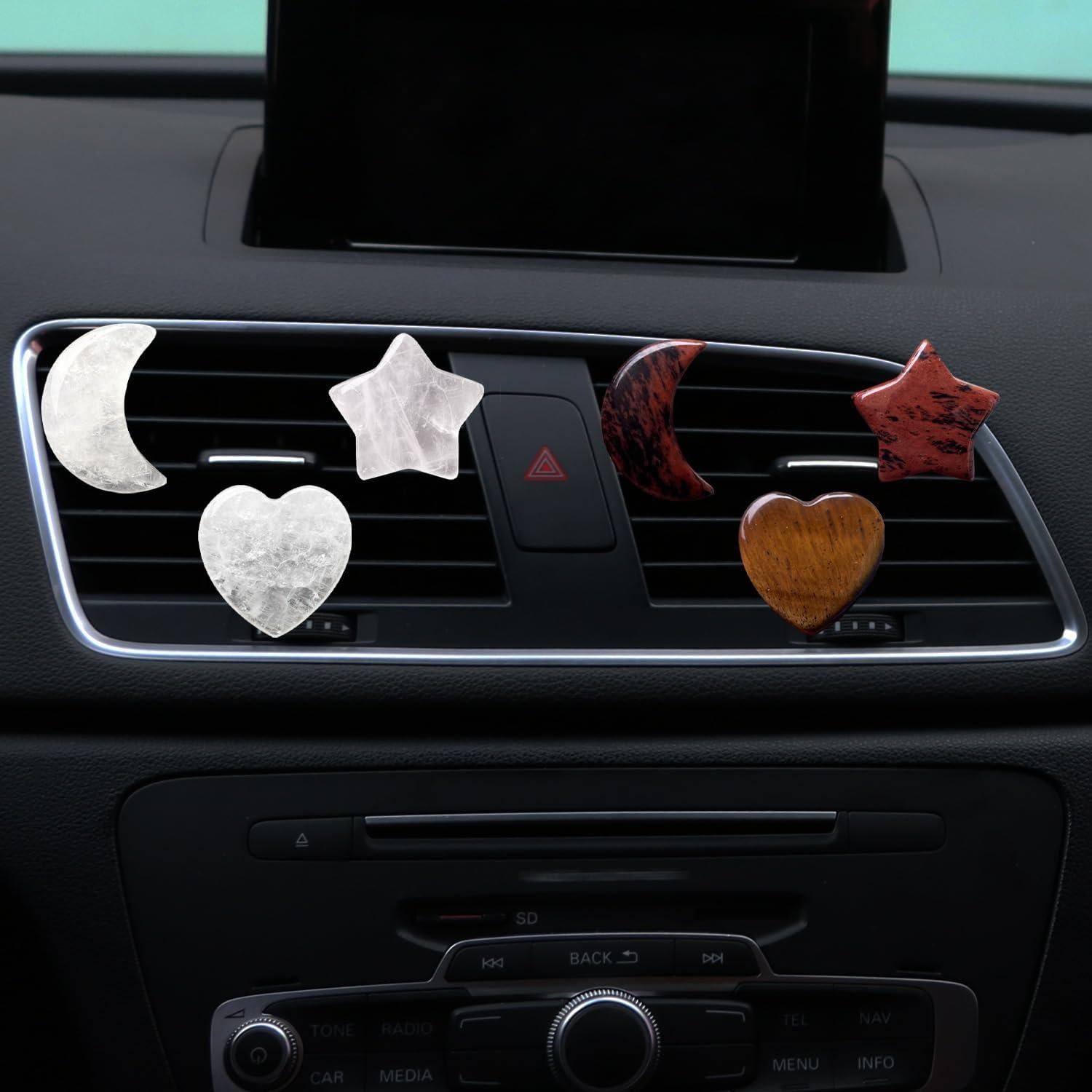 Juego de 3 Clips de Ventilación de Coche YOYLMAL - Cuarzo Blanco