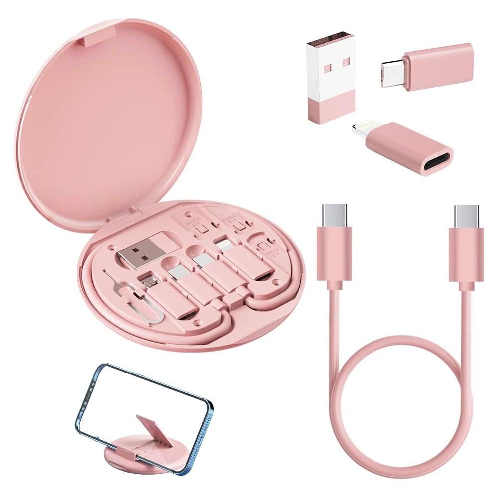 Kit Adaptador USB C YANZIE con Cable y Soporte SIM Rosa