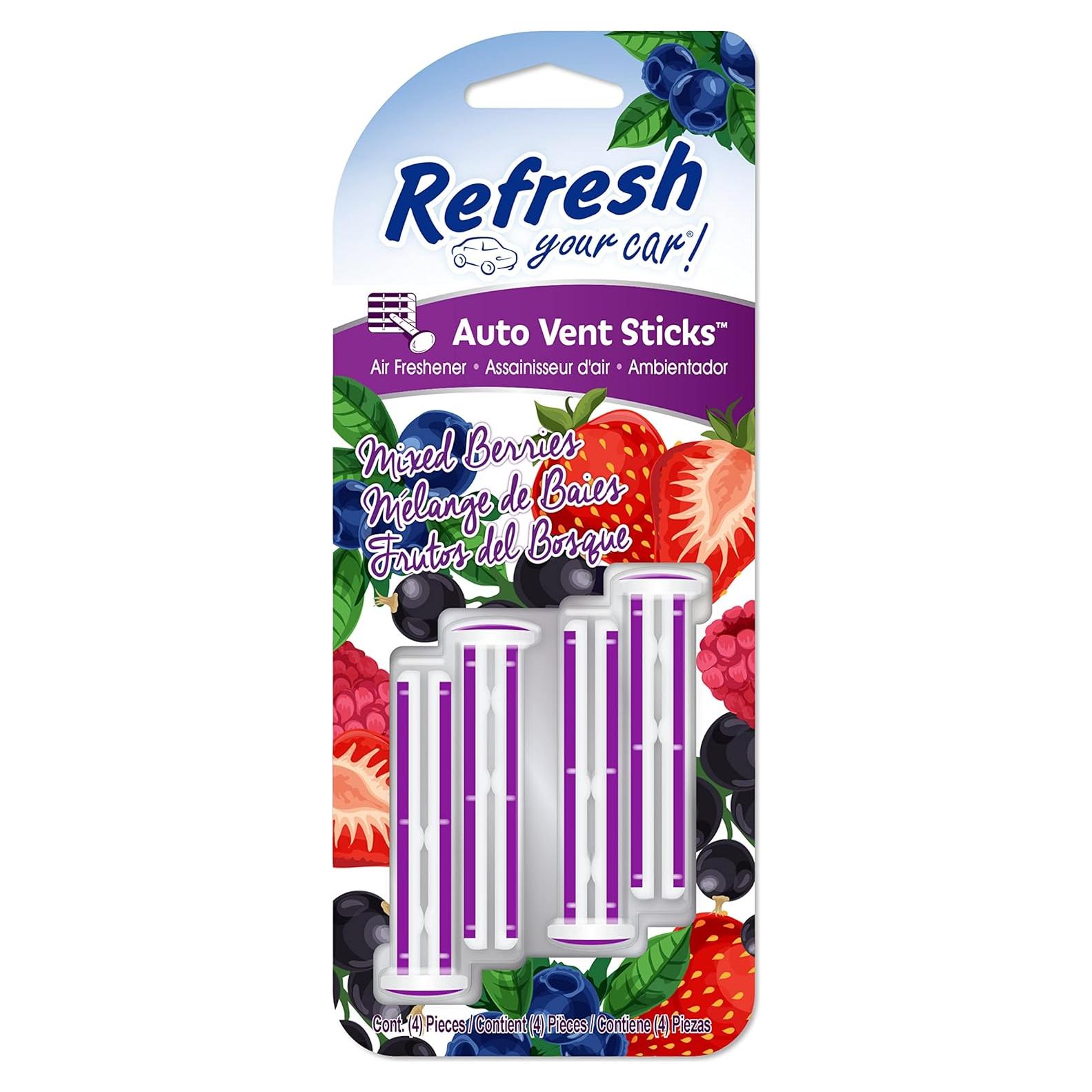 Ambientador de Auto Refresh Your Car, Frutas Mixtas, Set de 4