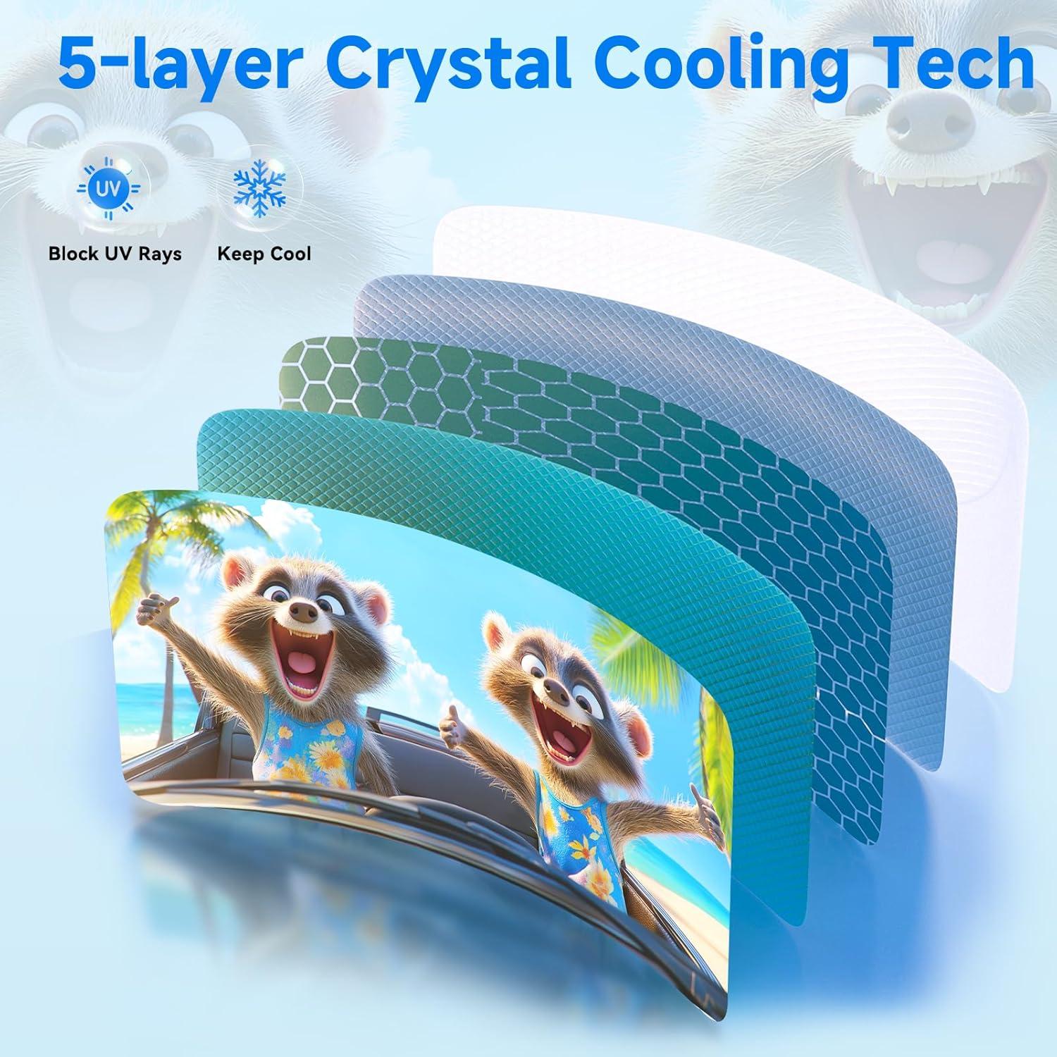 Parasol para Parabrisas de Coche ARANA Mapaches Felices 165x81cm