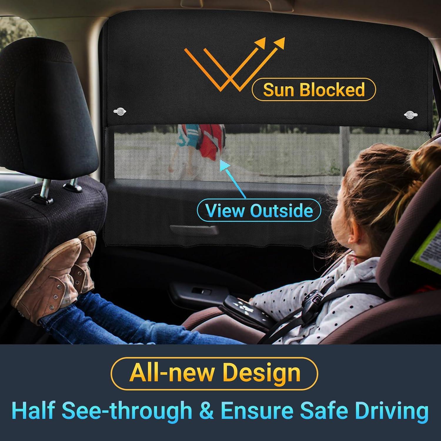 Sombrillas Magnéticas para Ventanas de Auto DIZA100 2 Pcs