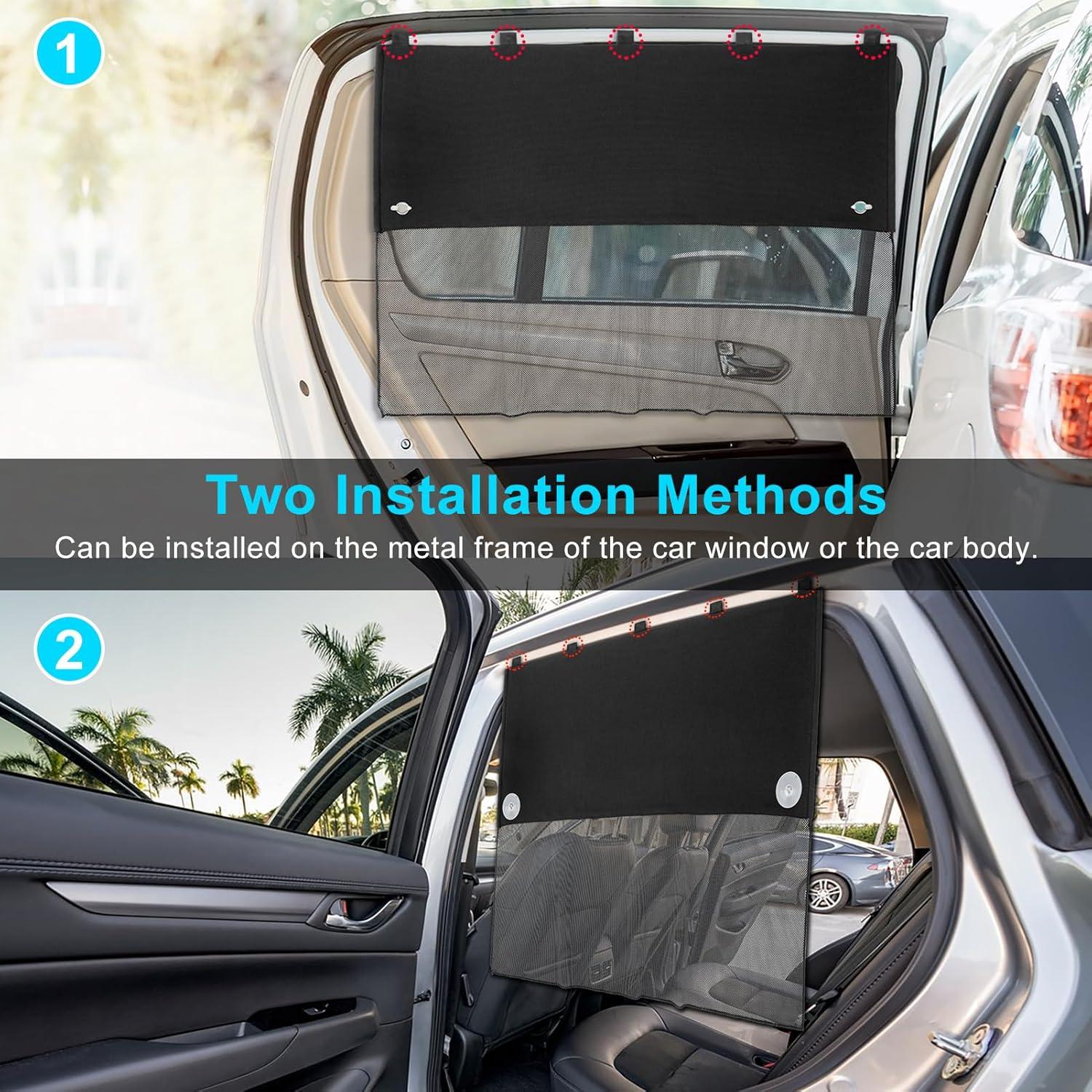 Sombrillas Magnéticas para Ventanas de Auto DIZA100 2 Pcs