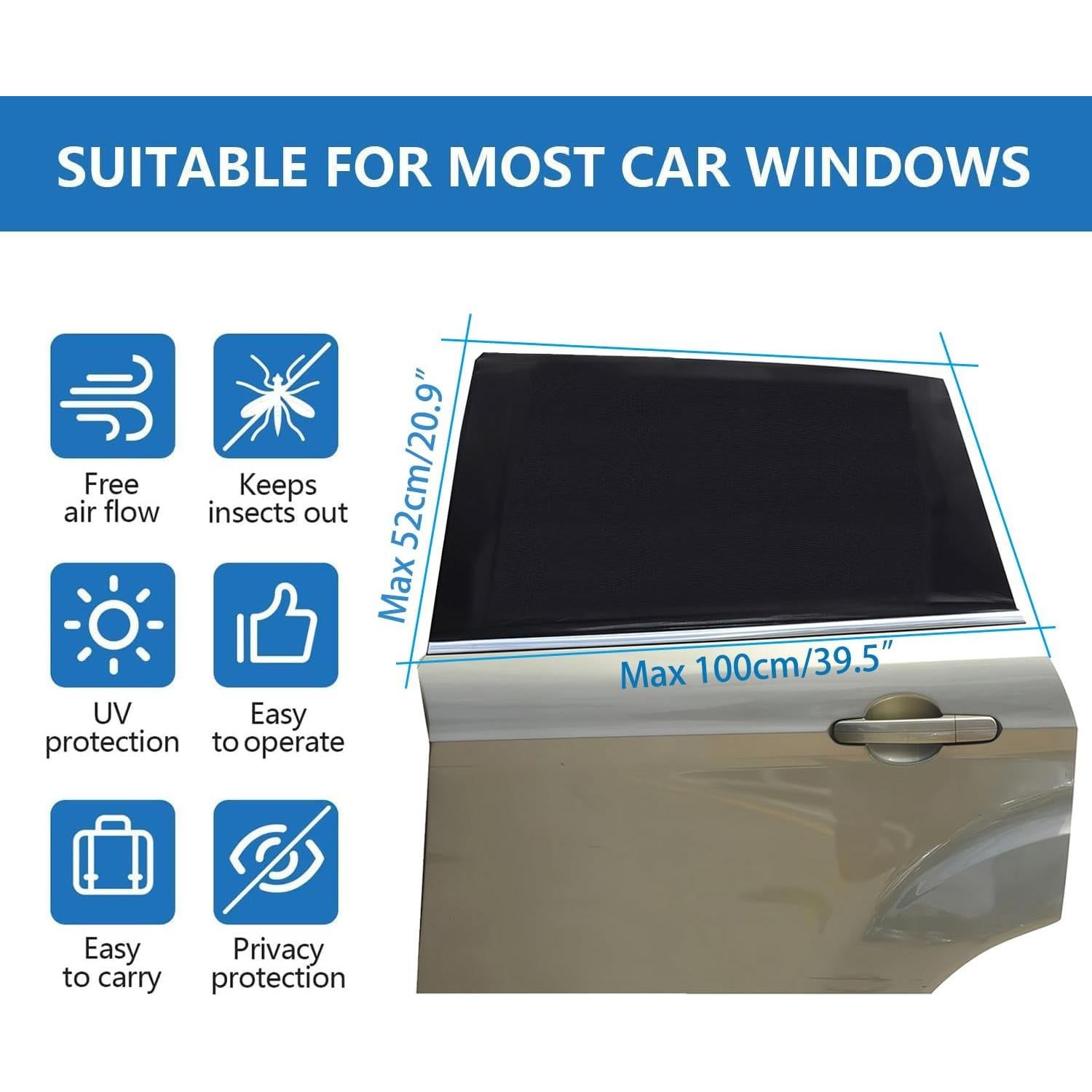 Cubierta de Sombra Beicarin para Ventana Trasera Auto M