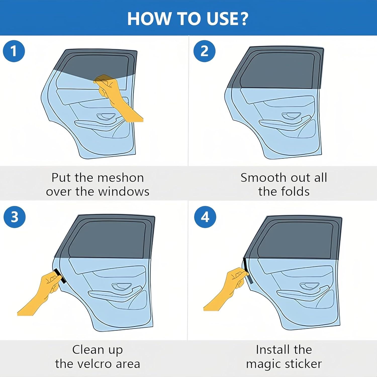 Cubierta de Sombra Beicarin para Ventana Trasera Auto M