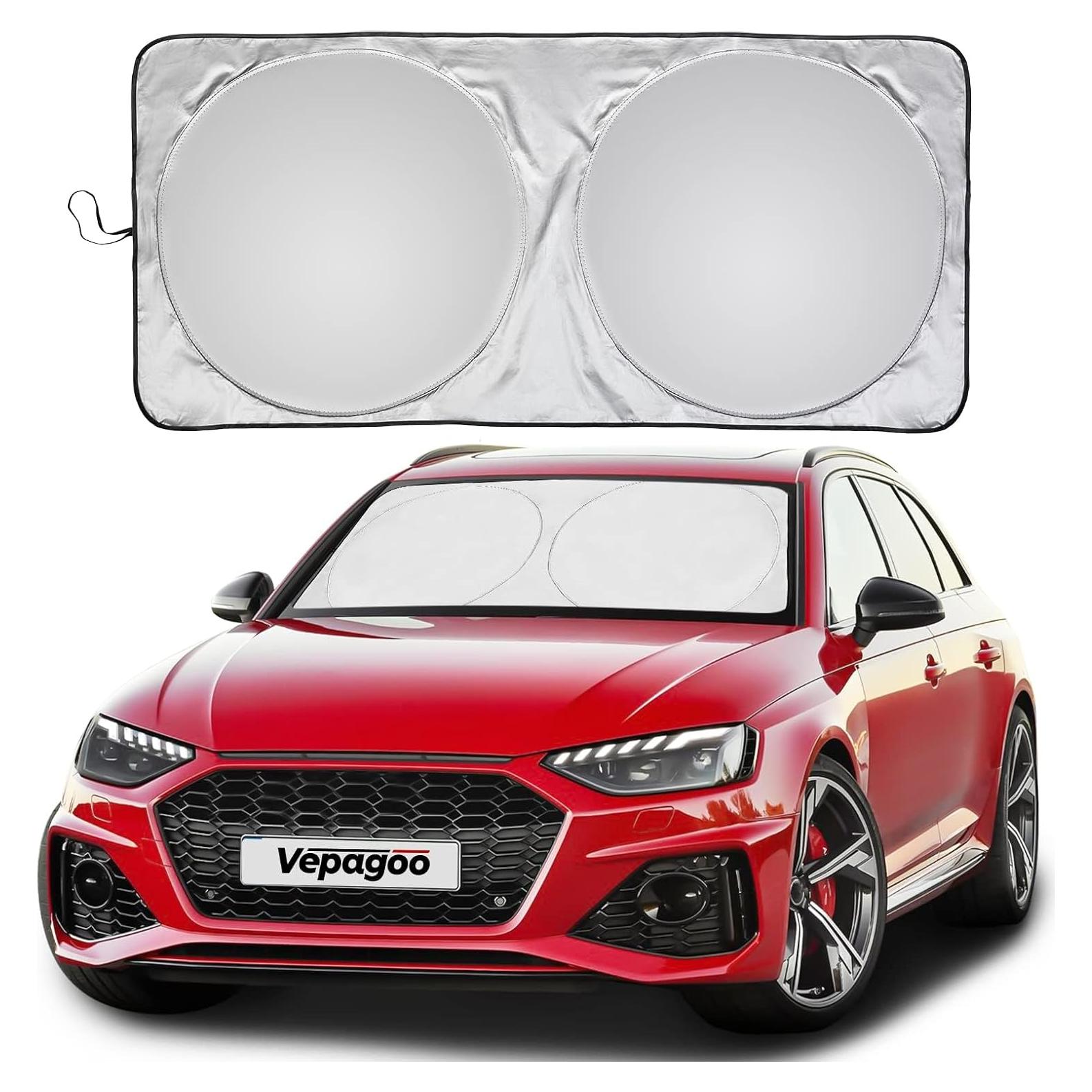 Sombra de Sol Plegable Vepagoo para Parabrisas 165x80 cm Plata