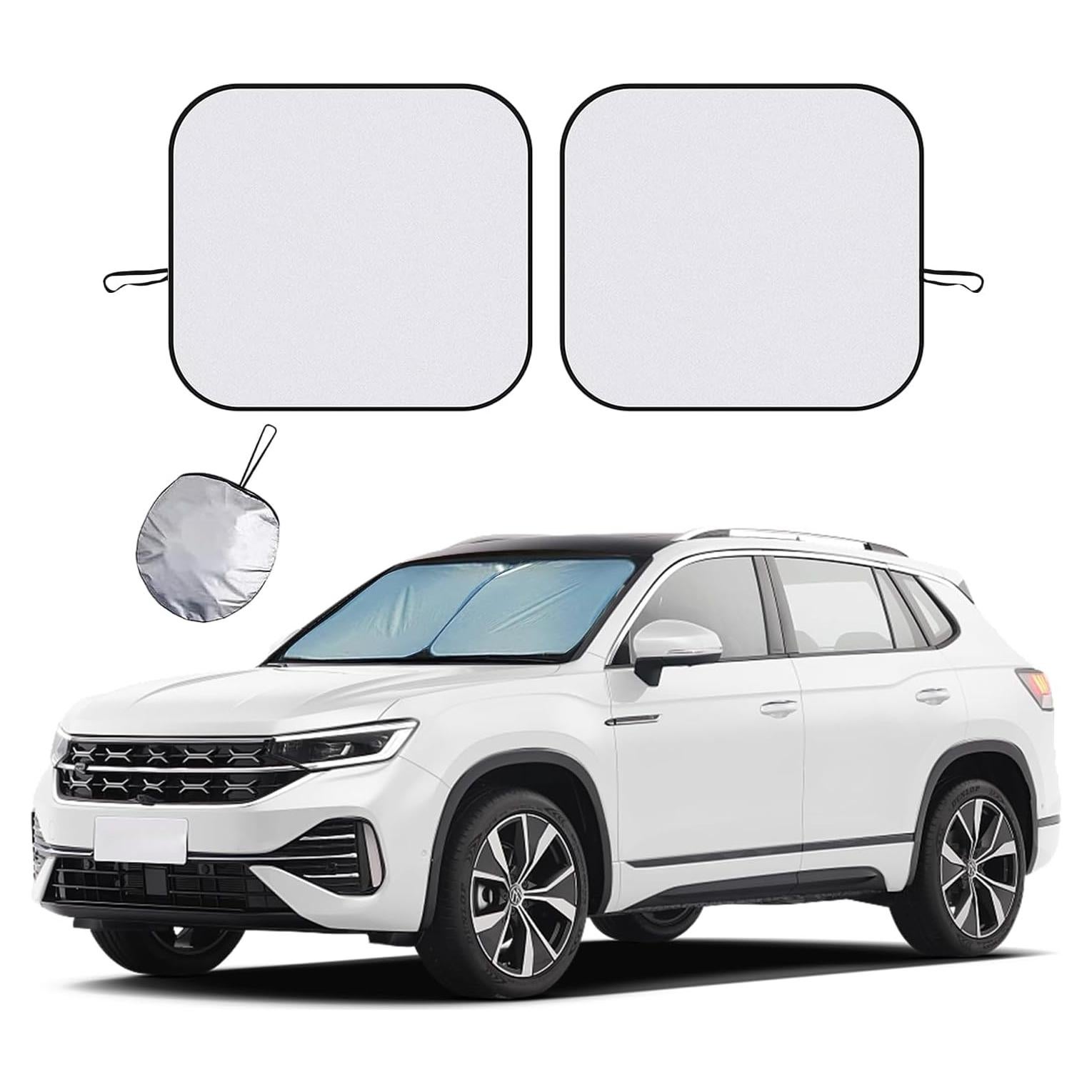 Ziciner Protector Solar para Parabrisas de Auto 2 Pcs 71.1x78.7cm