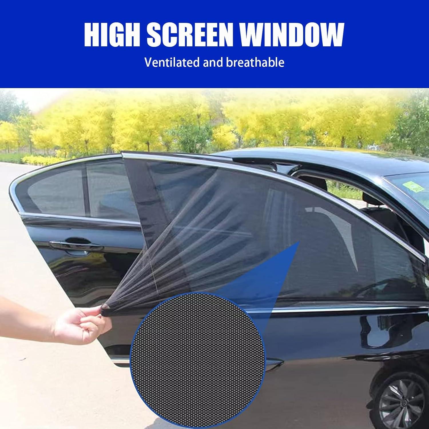 Pack 4 Sombrillas Laterales GKmow para SUV Doble Capa Negro