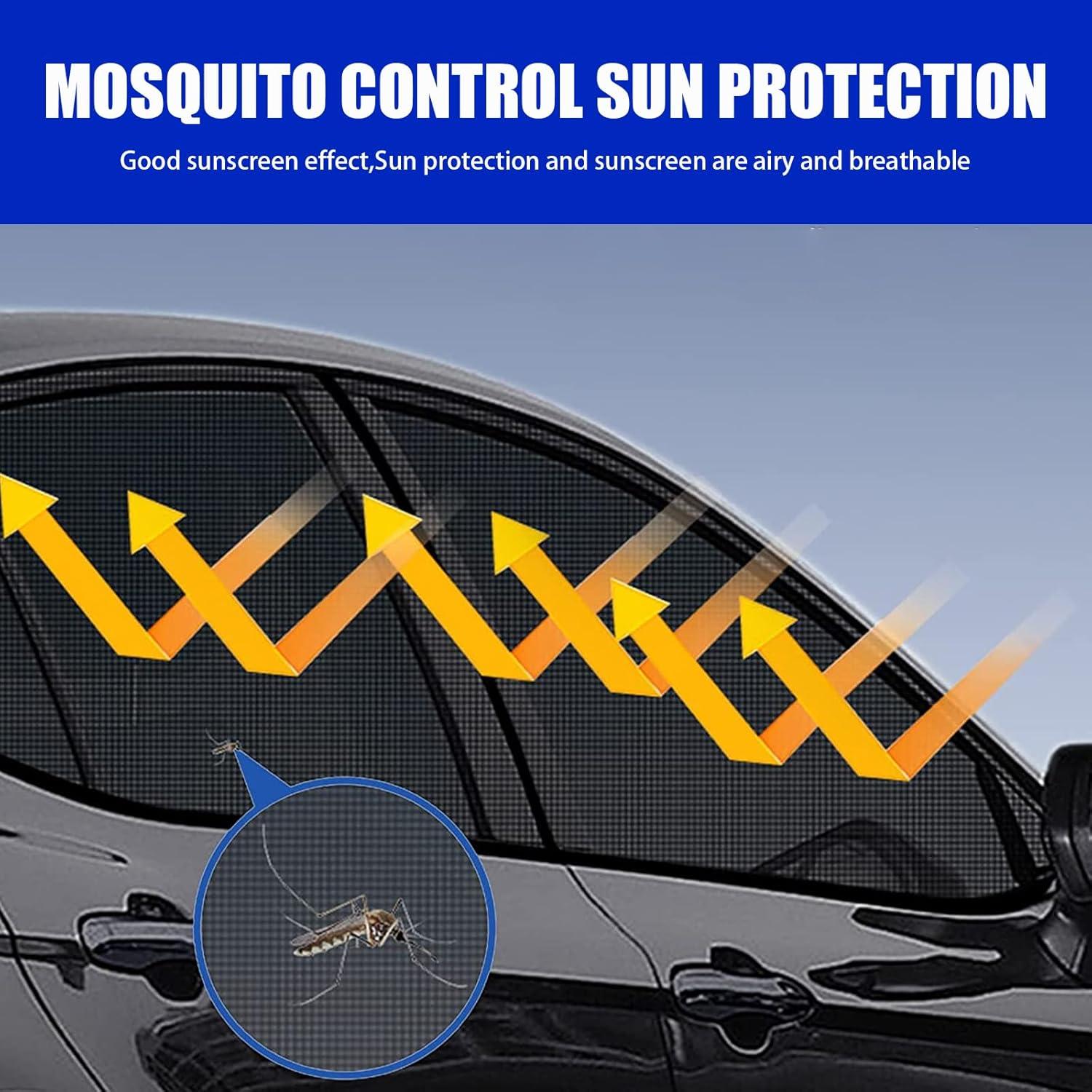 Pack 4 Sombrillas Laterales GKmow para SUV Doble Capa Negro