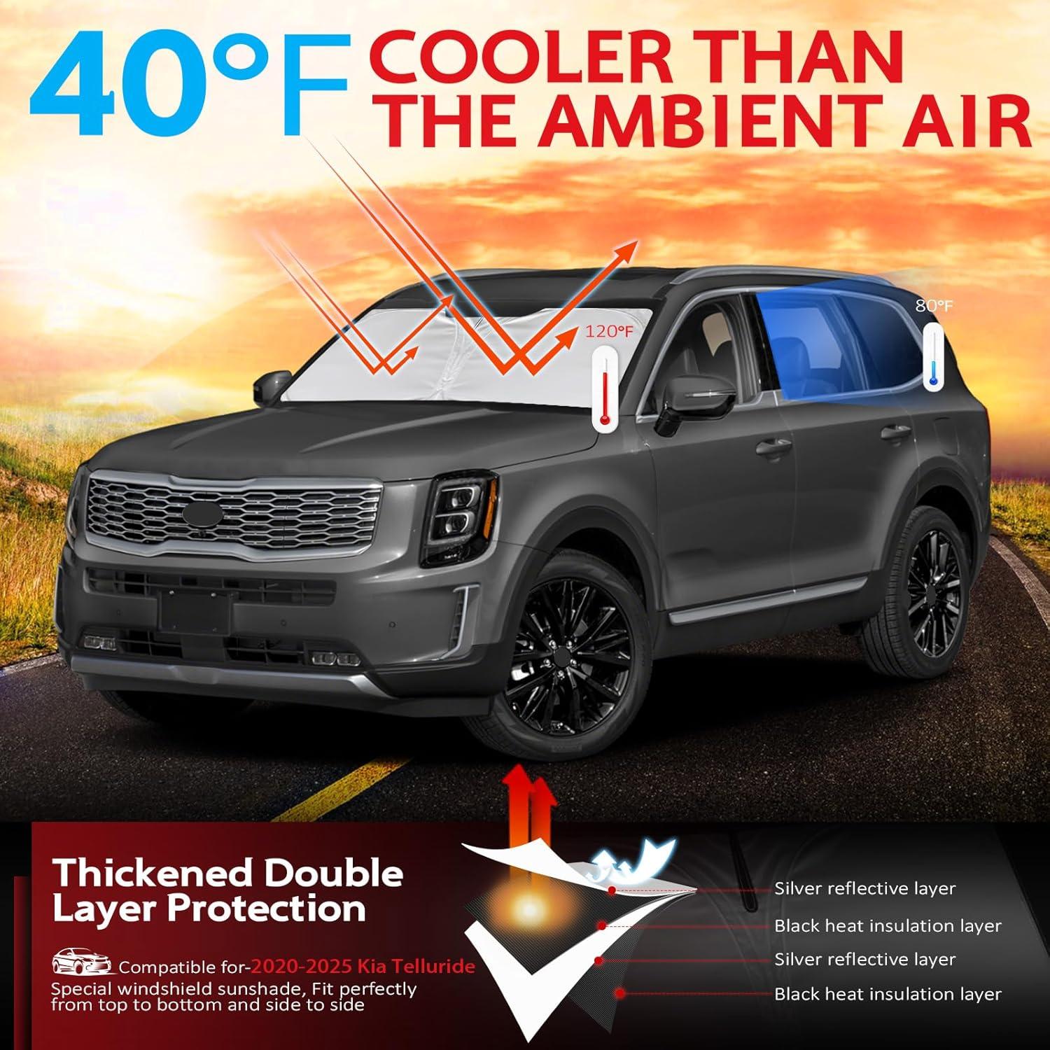 Protector Solar KAYZT para Parabrisas Kia Telluride 2020-2025