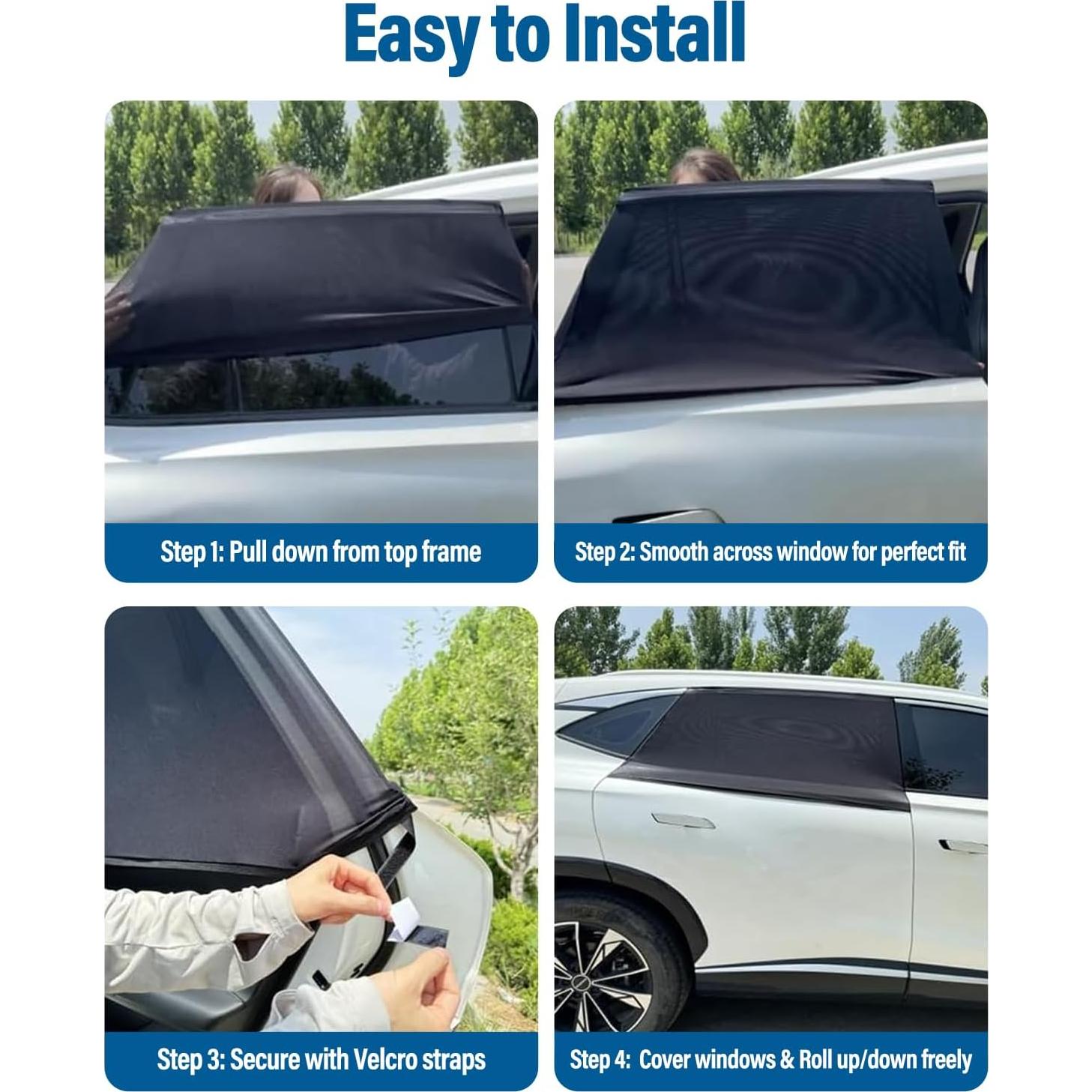 Sombrillas Laterales para Ventanas de Auto FOLUMAD CWS001