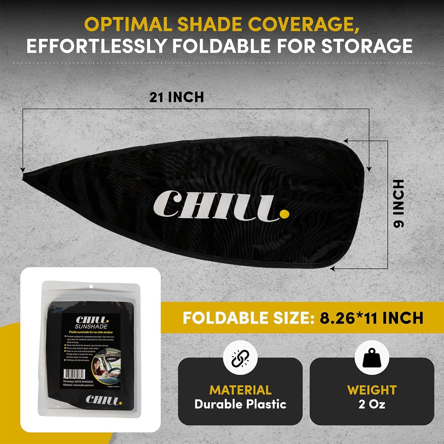 Sombrilla Lateral para Auto Chillsunshade Plegable UV 21x28cm