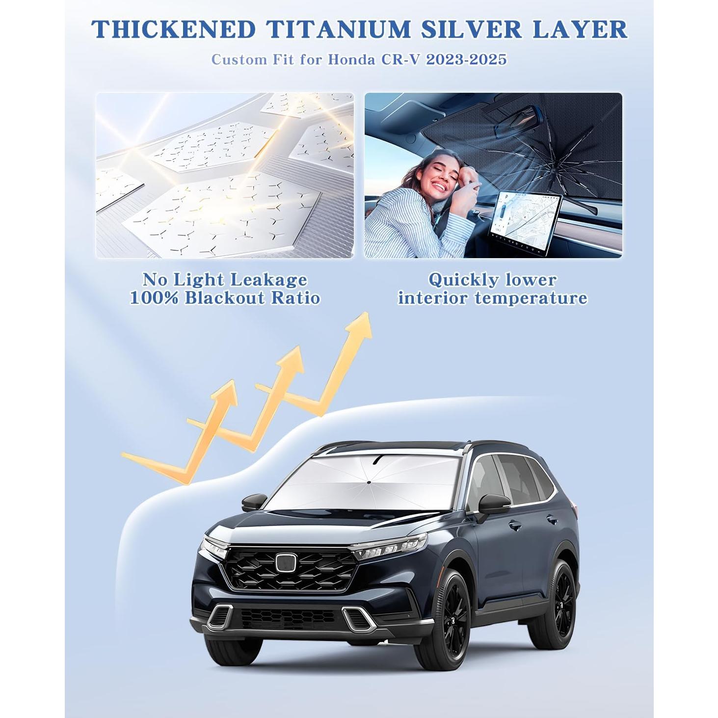 Parasoles Retráctiles Epltion para Honda CR-V 2023-2025 UV