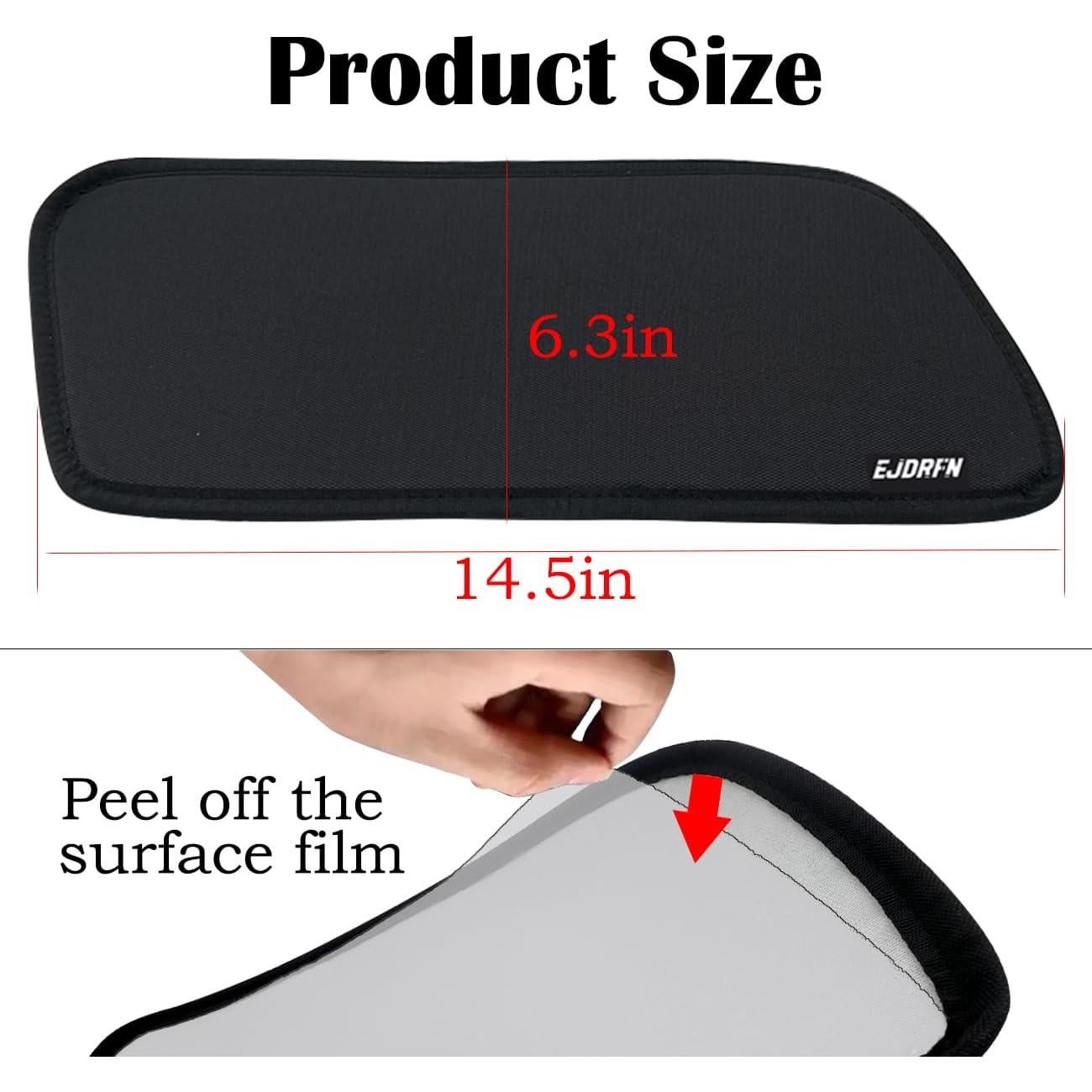 Protector Solar para Ventanas Laterales de Auto EJDRFN 2 Pcs