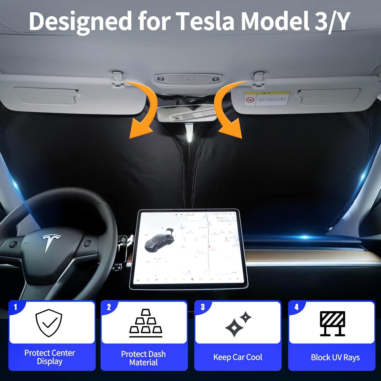Sombrilla para Parabrisas Tesla Modelo 3/Y Chirano, UV, Plegable
