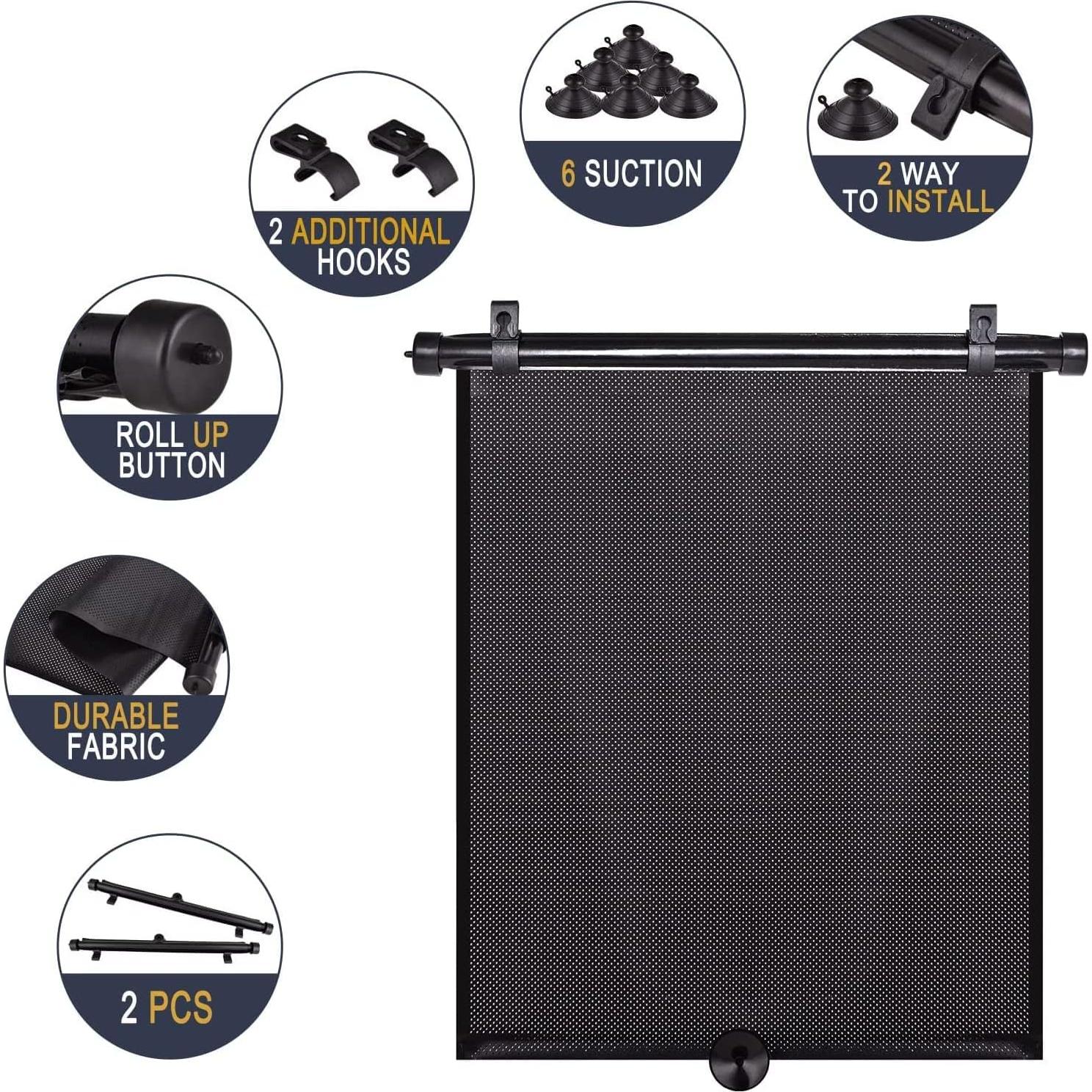 Sombra Retráctil para Ventana Lateral de Auto Yaaduo 40.64x45.72cm