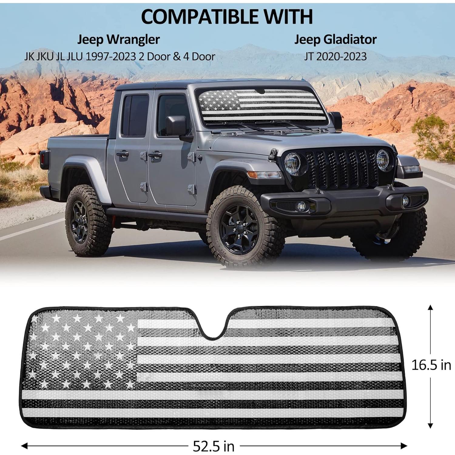 Protector Solar Parabrisas Jeep Wrangler Gladiator LITIVY 42x133cm