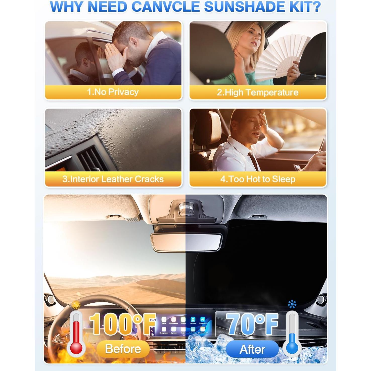 Sombrillas Canvcle para Chevrolet Traverse 2018-2023 - Protección UV