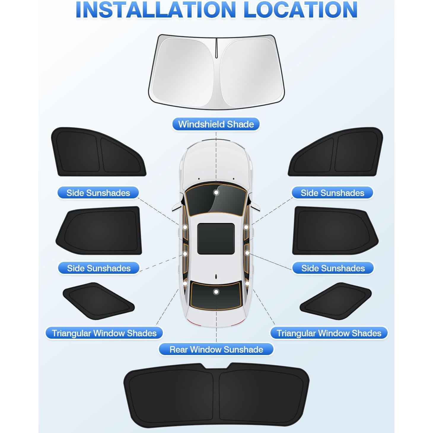 Sombrillas Canvcle para Chevrolet Traverse 2018-2023 - Protección UV