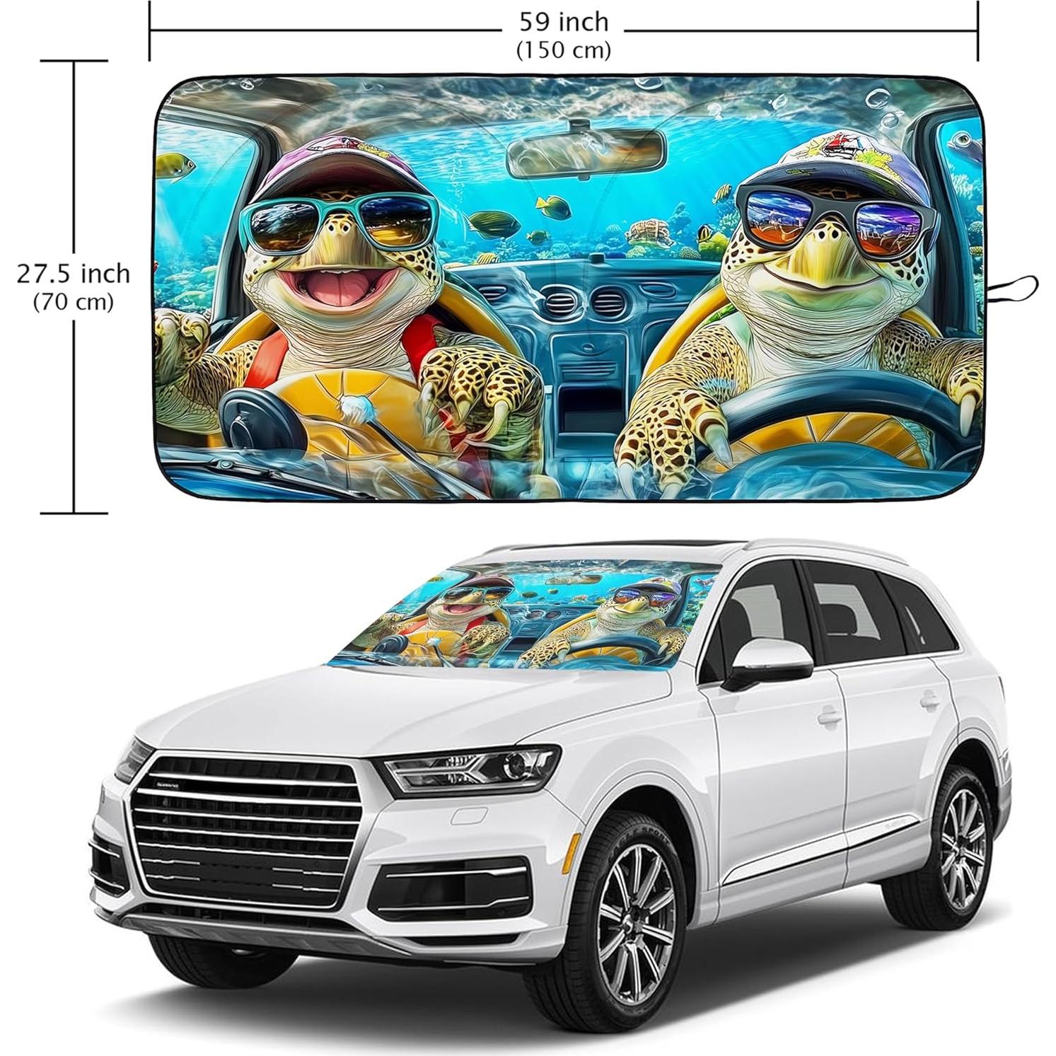 Sombrilla para Parabrisas Gayruaicjz Tortugas Marinas 150x70 cm