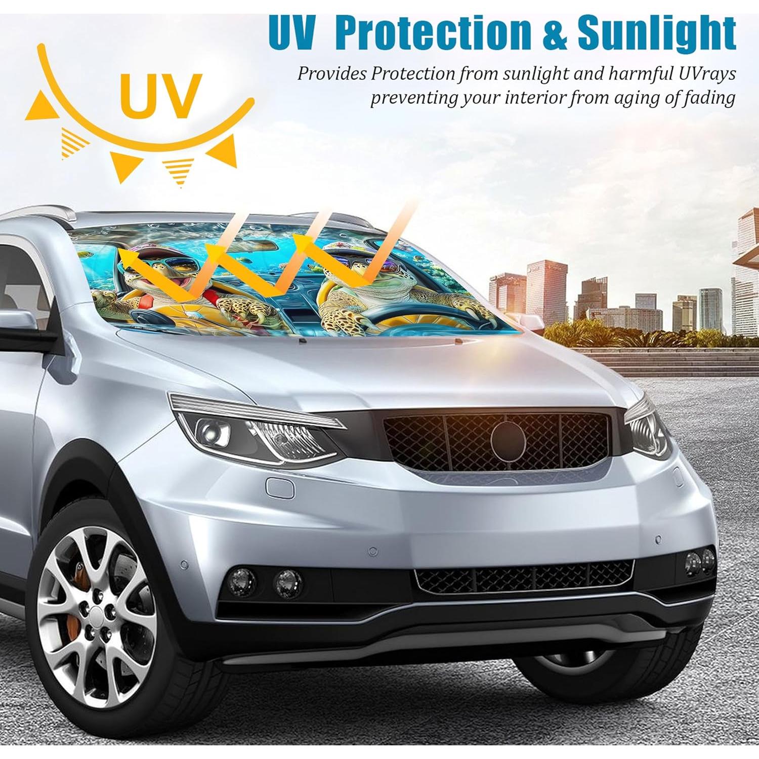 Sombrilla para Parabrisas Gayruaicjz Tortugas Marinas 150x70 cm