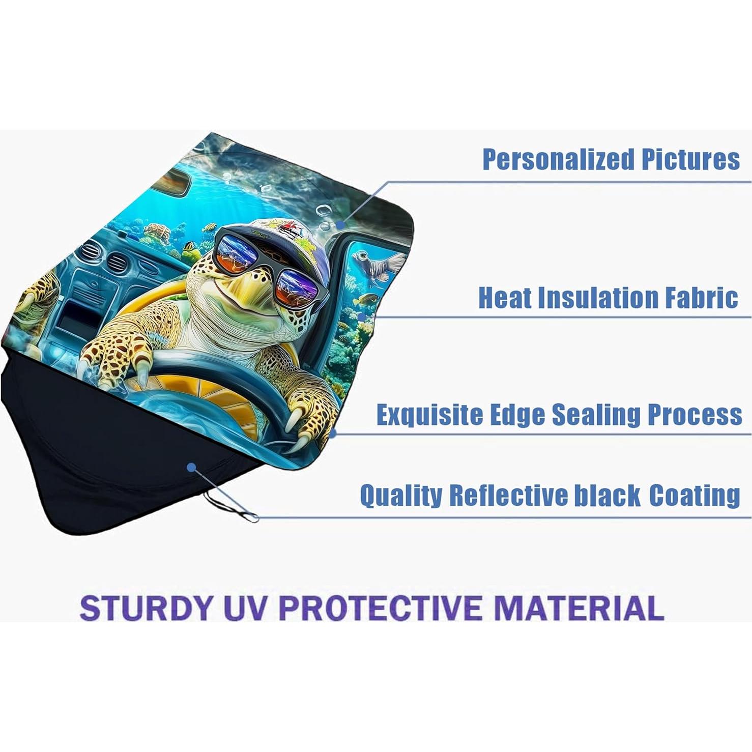 Sombrilla para Parabrisas Gayruaicjz Tortugas Marinas 150x70 cm