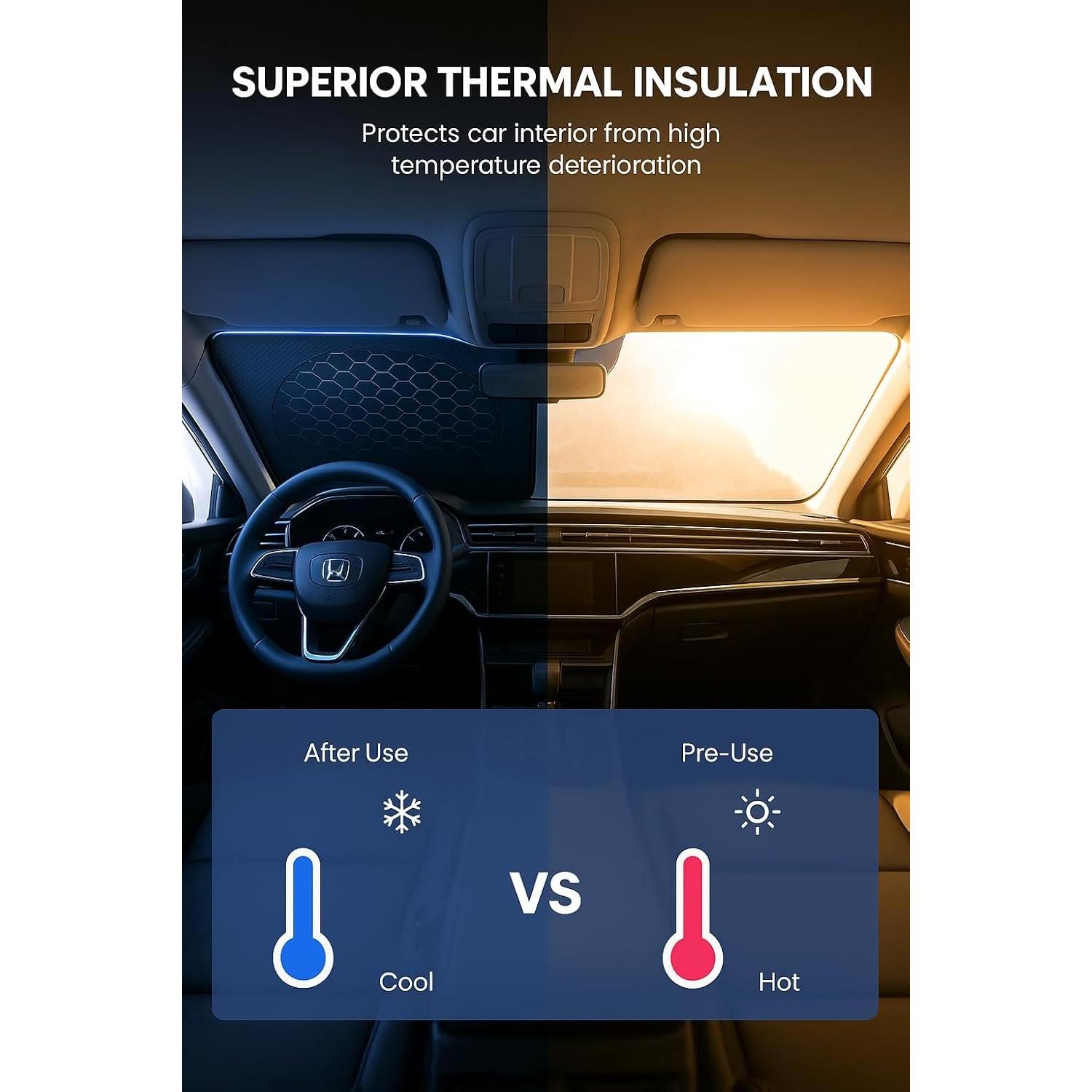 Protector Solar Plegable para Parabrisas BNYD 139.7x68.6cm