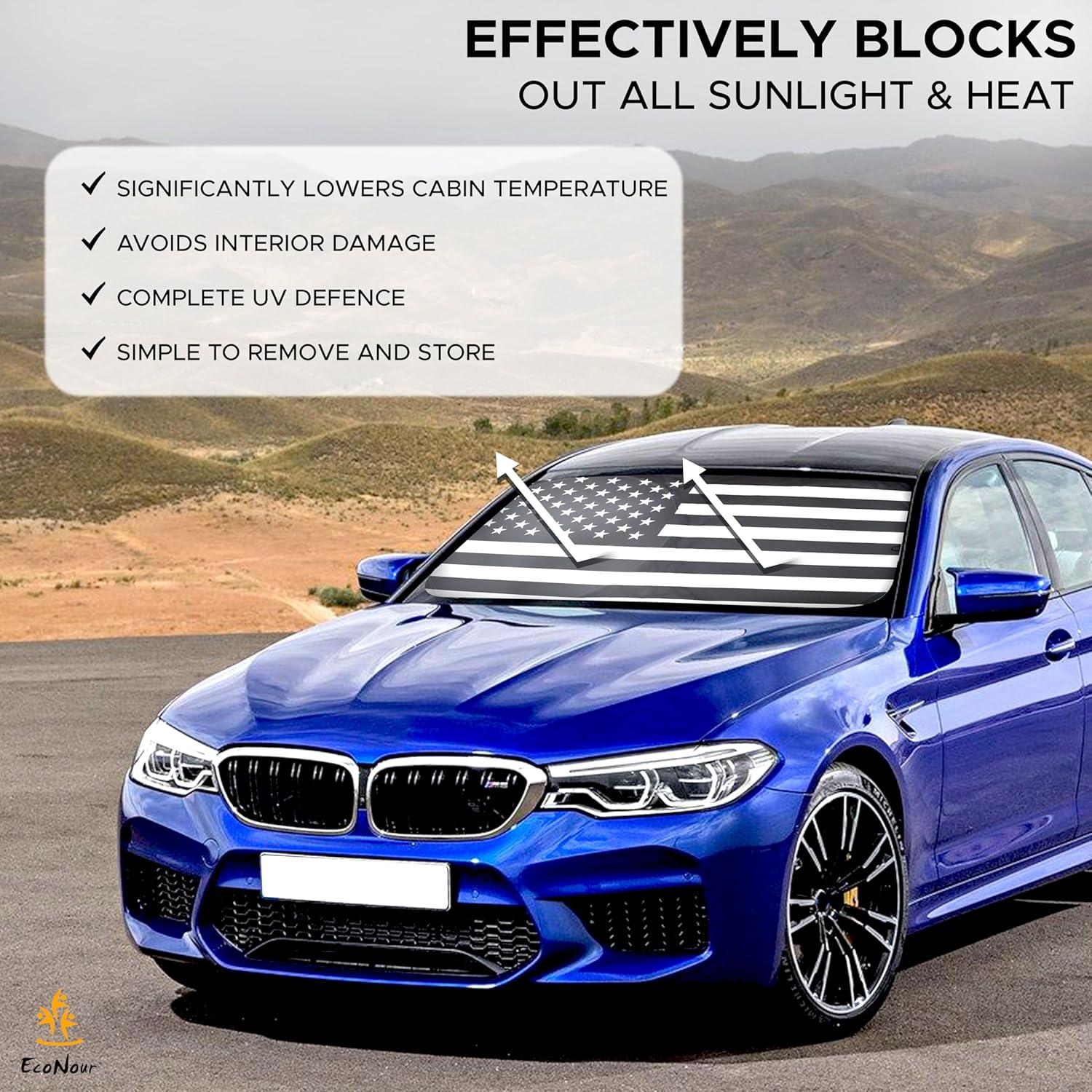 Protector Solar para Parabrisas EcoNour Mediano 162x81 cm B&W