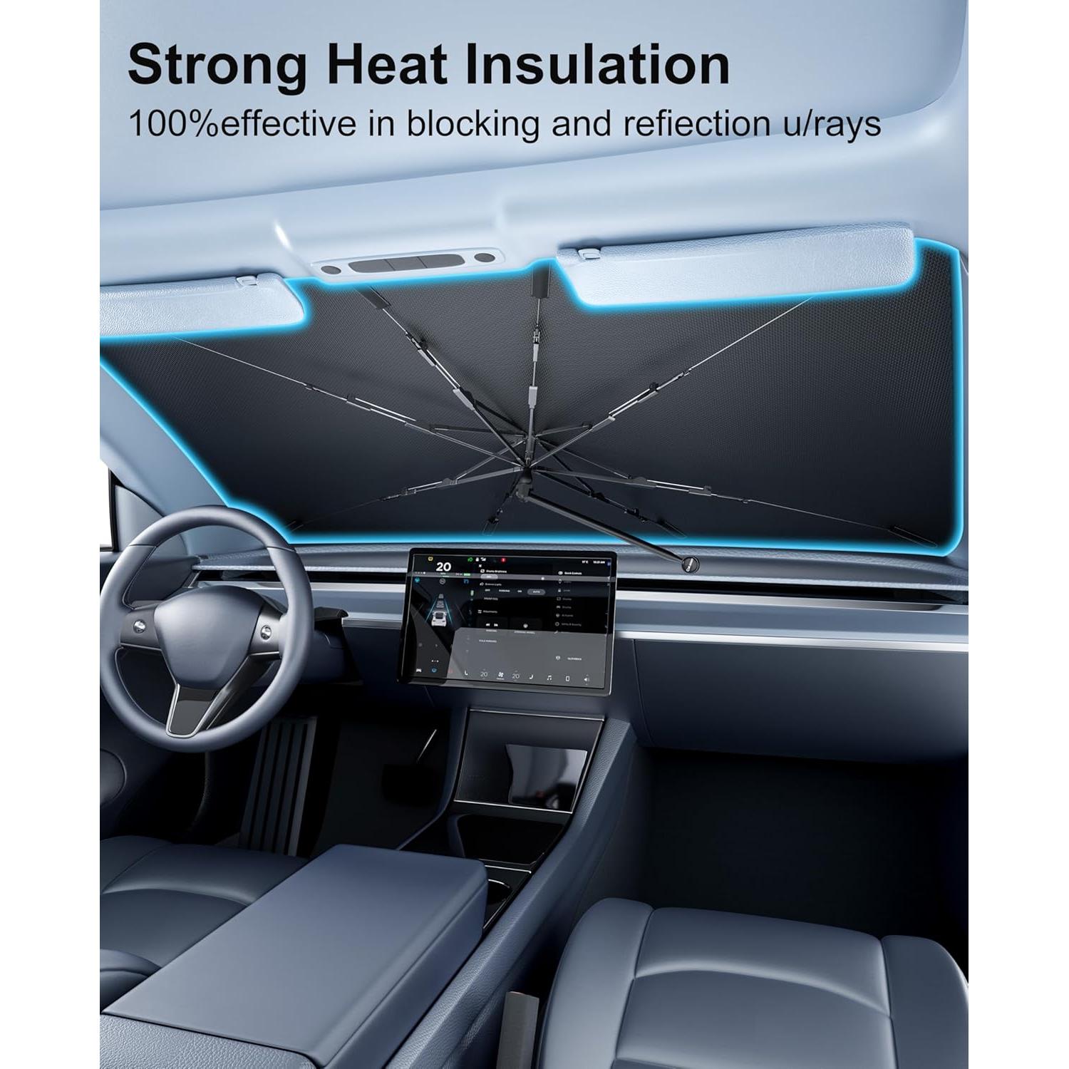 Sombra Solar Plegable Cimesen para Parabrisas - Medio 145x81cm
