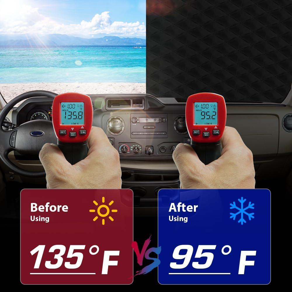 Cubierta de Parabrisas BougeRV para Clase C Ford E450 1997-2025