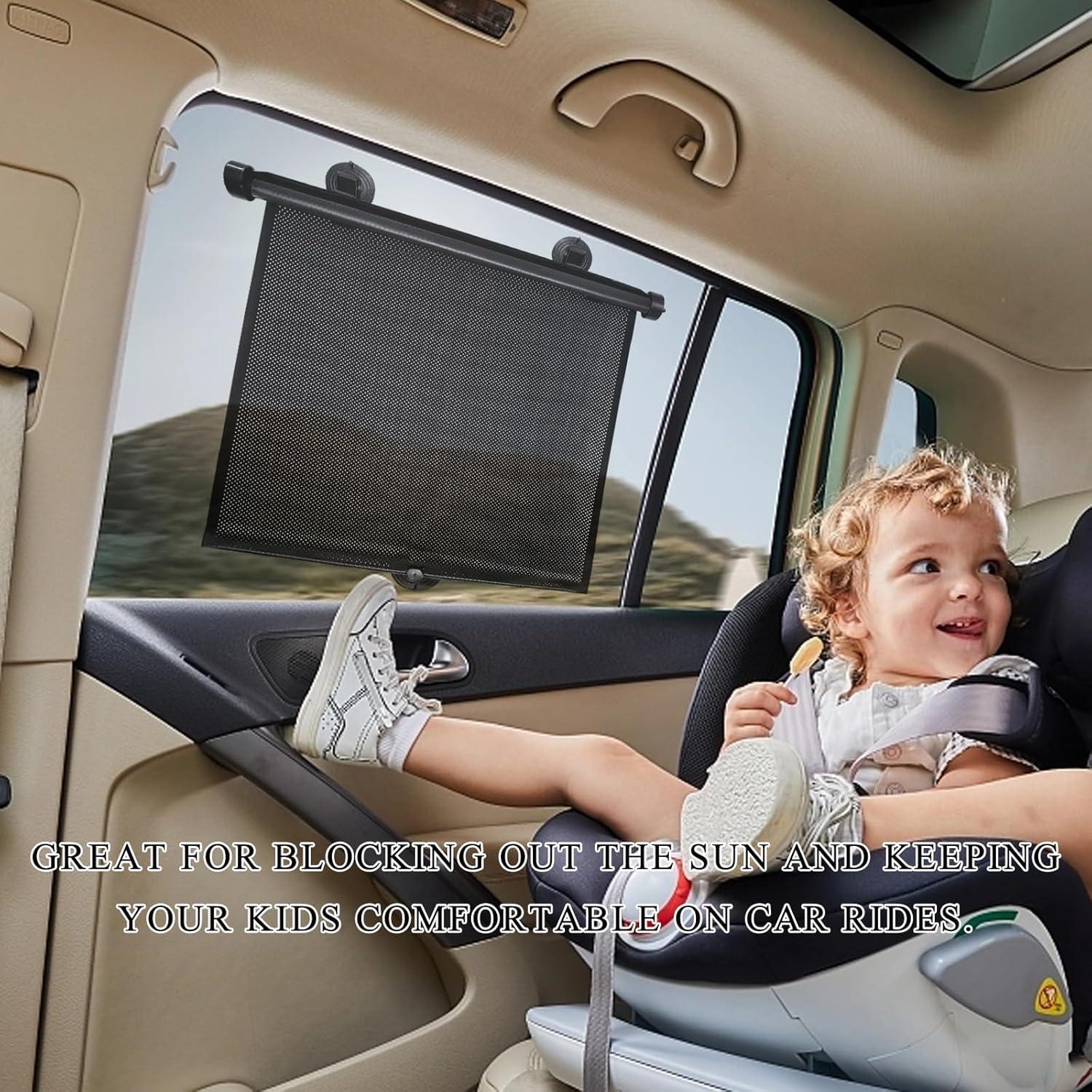 Cortina de Ventana de Auto FSTURIOS 50x50 cm Retráctil UV