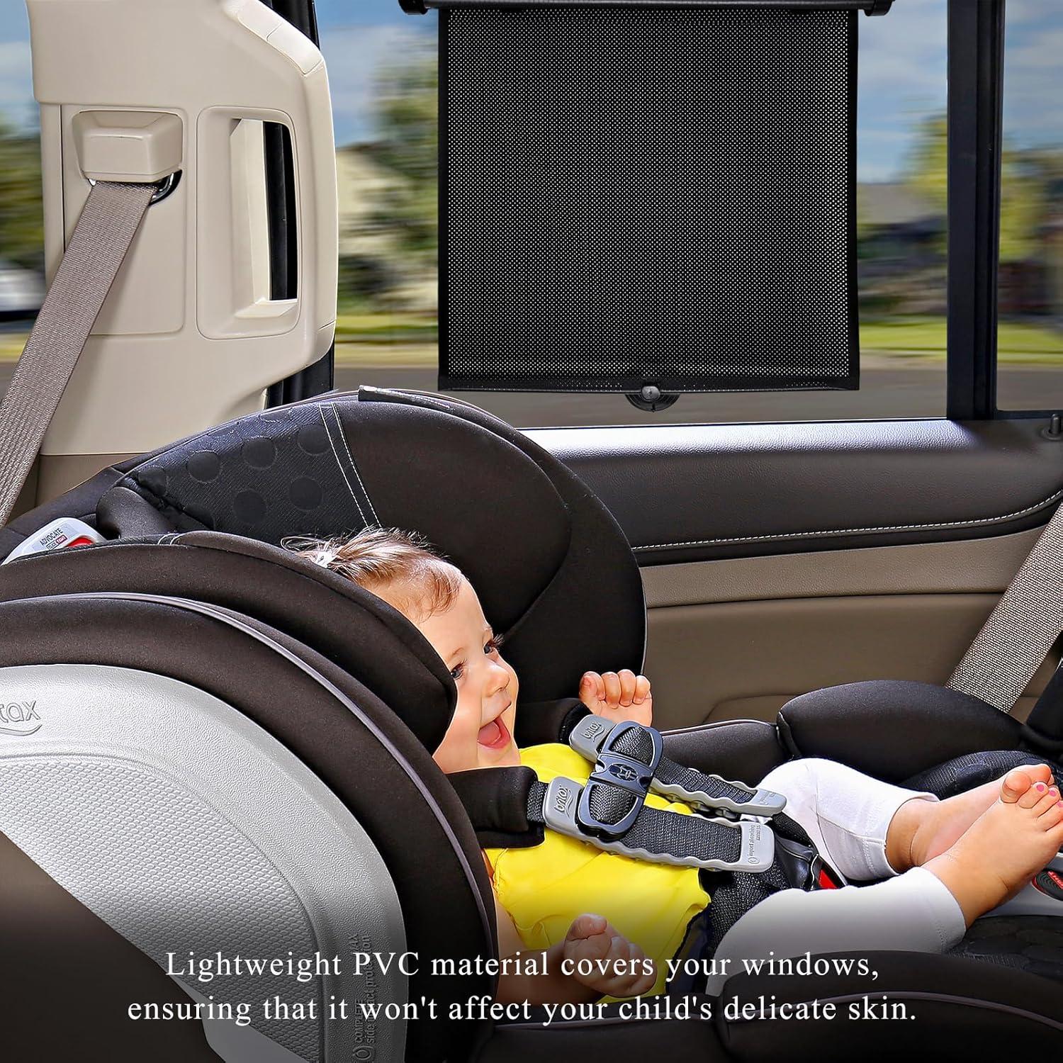 Cortina de Ventana de Auto FSTURIOS 50x50 cm Retráctil UV