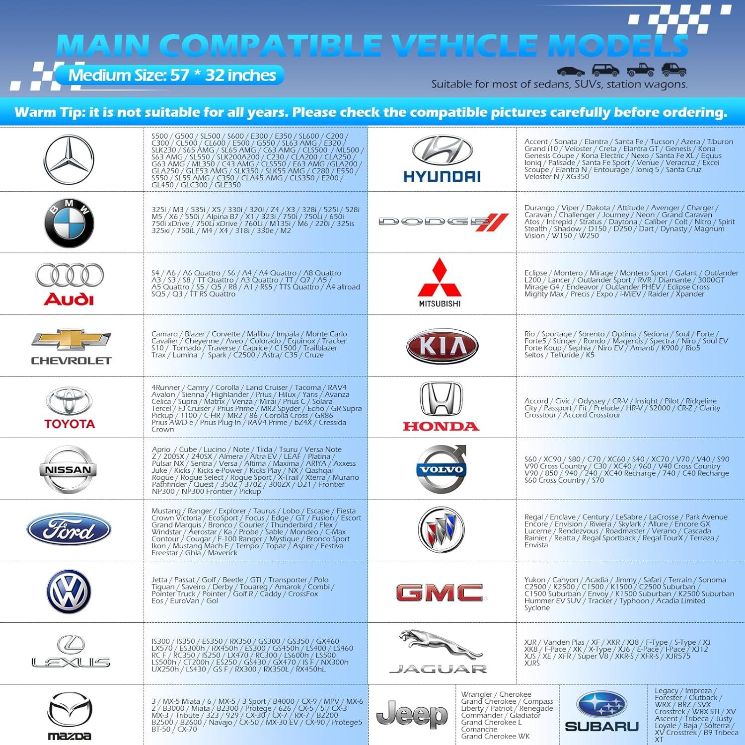 Parasol de Parabrisas Plegable FLORICH Plata Mediano 145x81cm