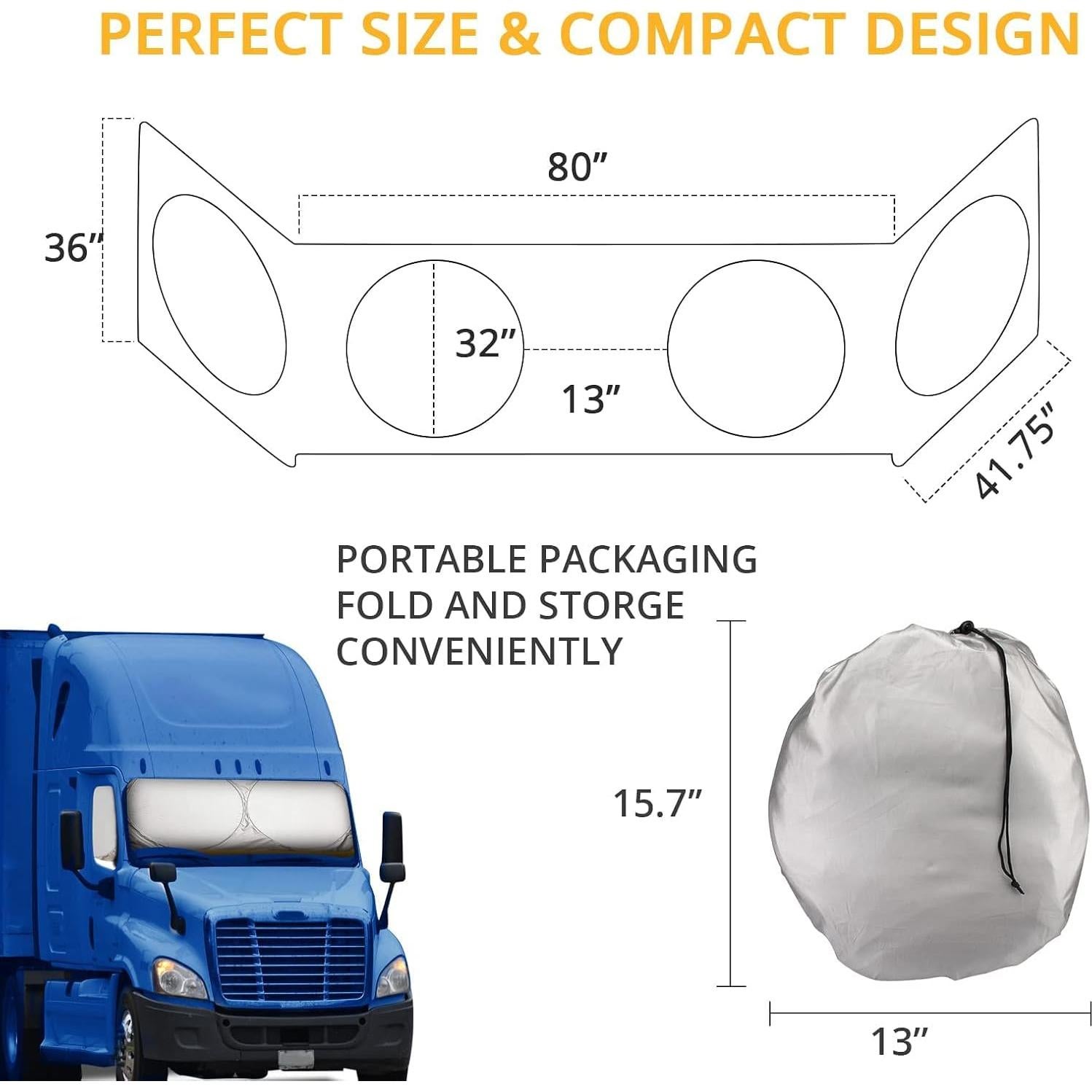 Sombra de Sol GOOSLA para Camiones Semi 300T Ajustable