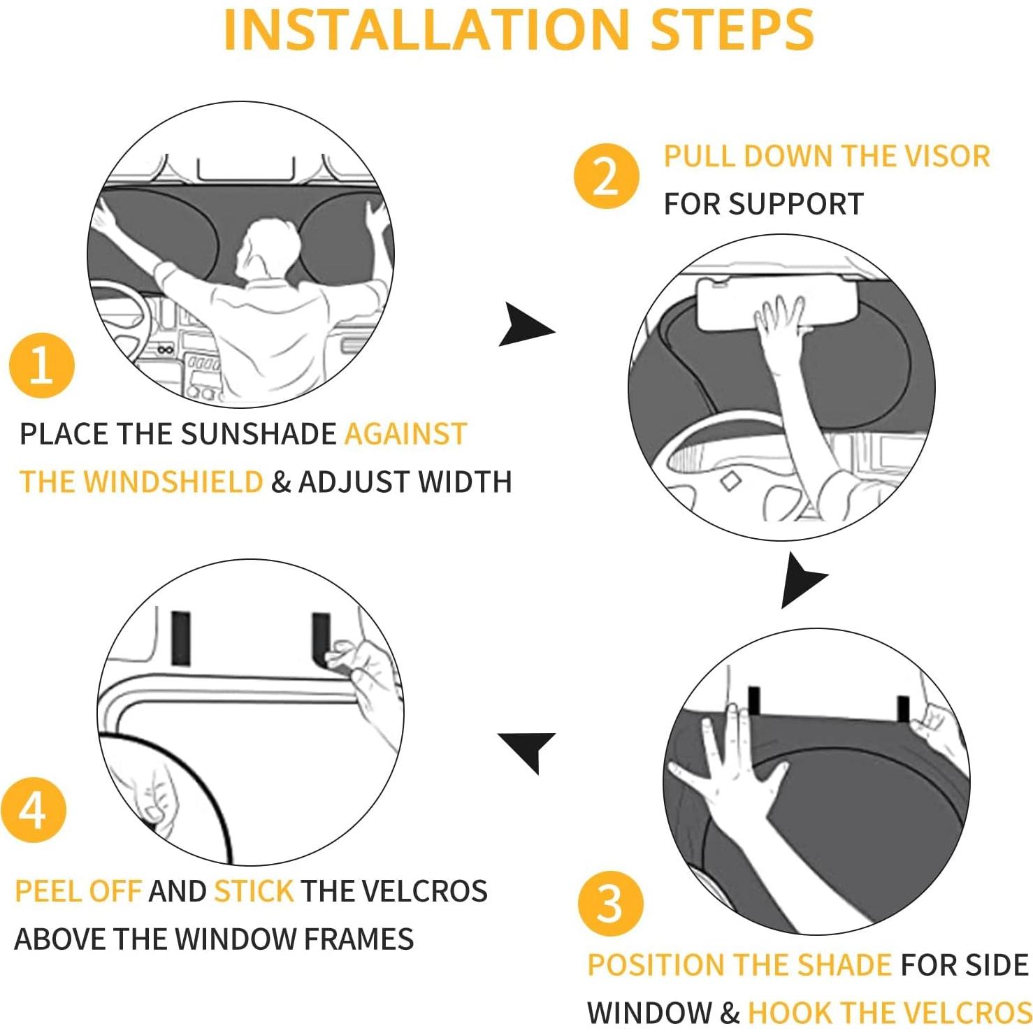 Sombra de Sol GOOSLA para Camiones Semi 300T Ajustable