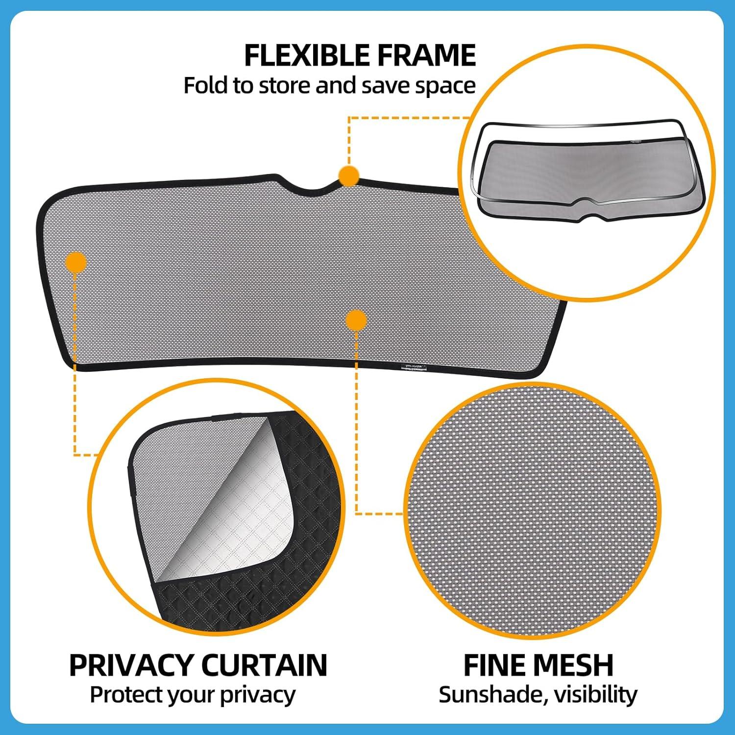 Parasol Trasero ZATOOTO para Tesla Model Y 2019-2024 Doble Capa