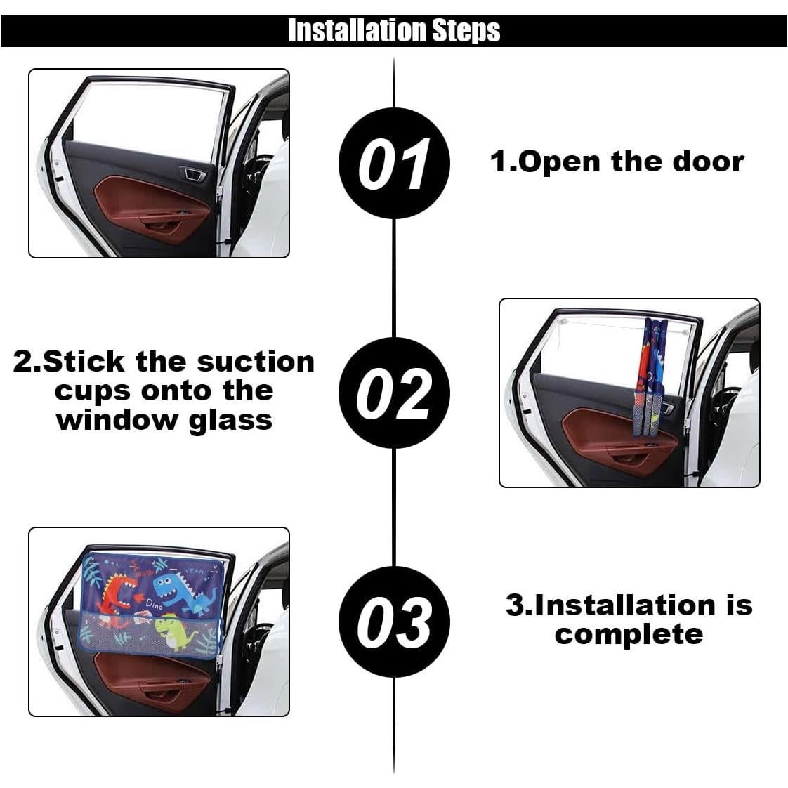 Cortina de Ventana de Auto GLSOWEE para Bebé 69x50cm UV