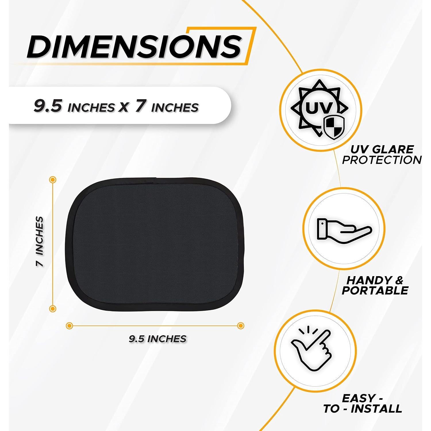 Película Solar Adherente EcoNour para Ventana de Coche 24x17cm