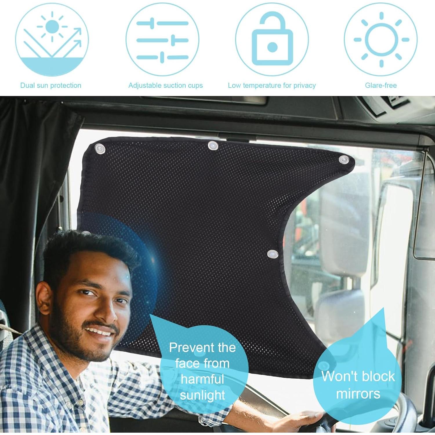 Sombrillas para Ventanas de Camiones BOXOB M14229 60x49cm 2 Piezas