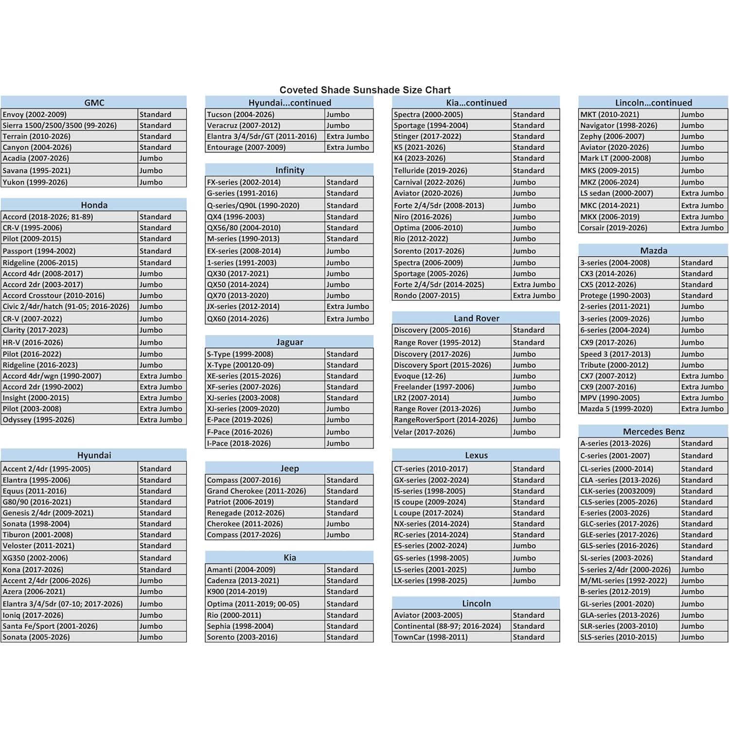 Parasoles para Parabrisas Extra Jumbo Coveted Shade 180x100cm