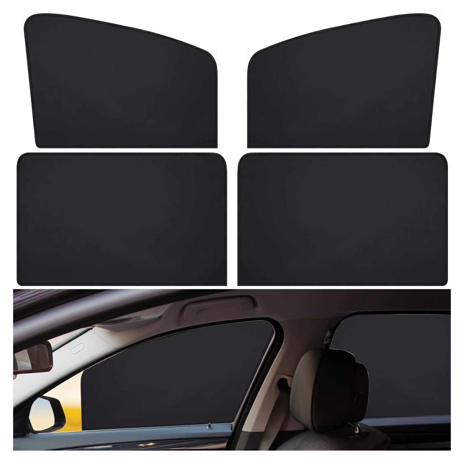 Cortinas de Ventana para Coche Tallew 4 Piezas Protección Solar