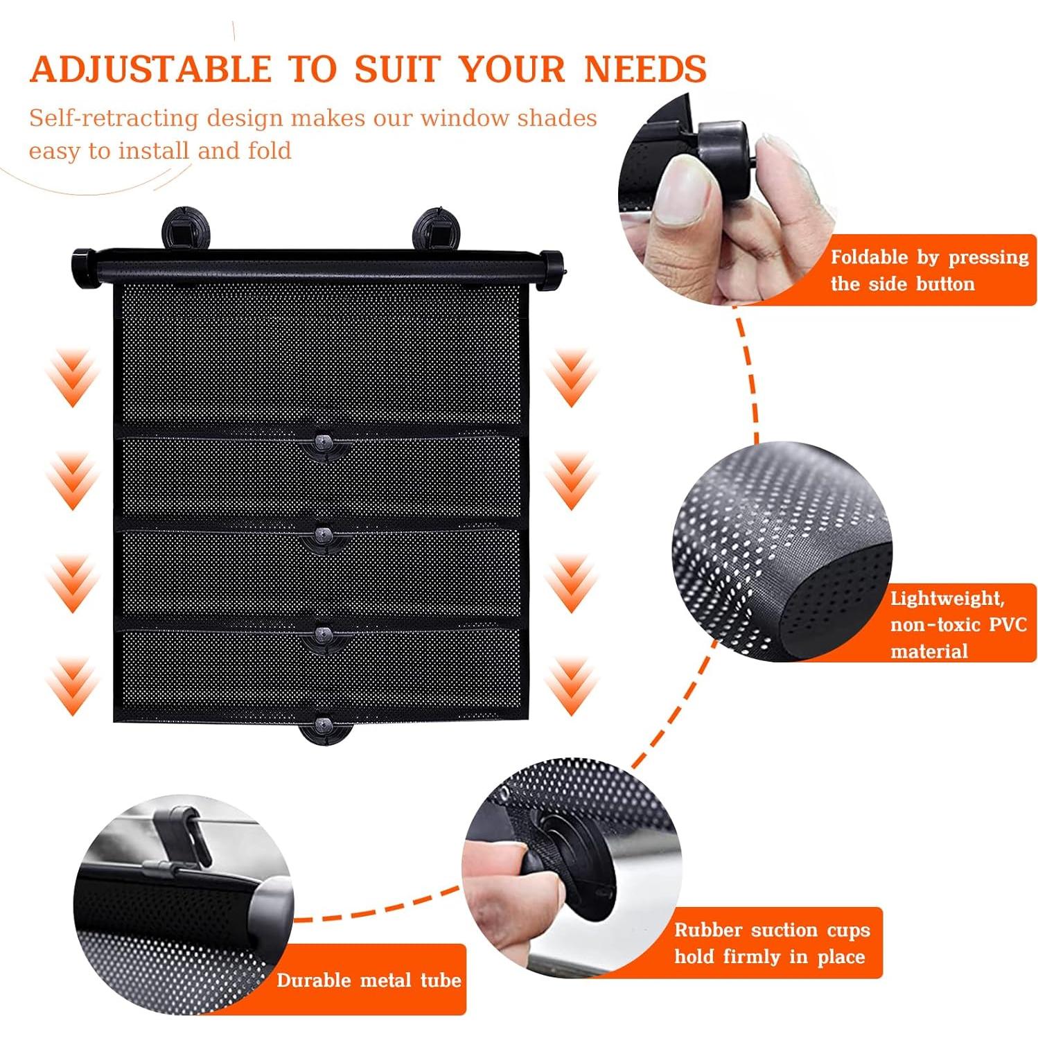 Sombra de Ventana Lateral Kewucn 2 Pzas Mediana UV y Calor