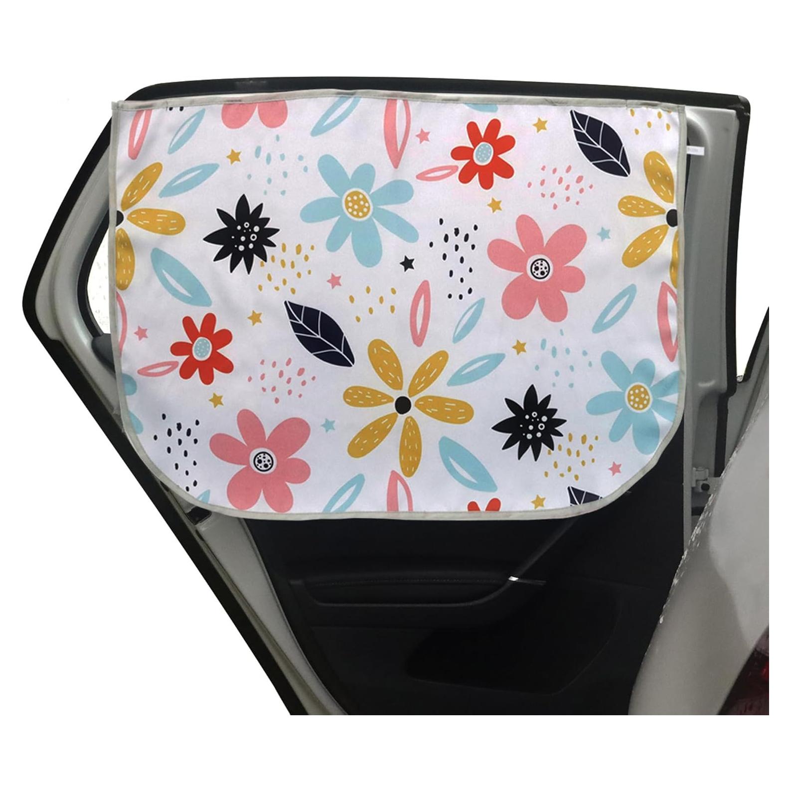 Sombrilla para Ventana Trasera de Auto LoyaGour 70x50cm Flor