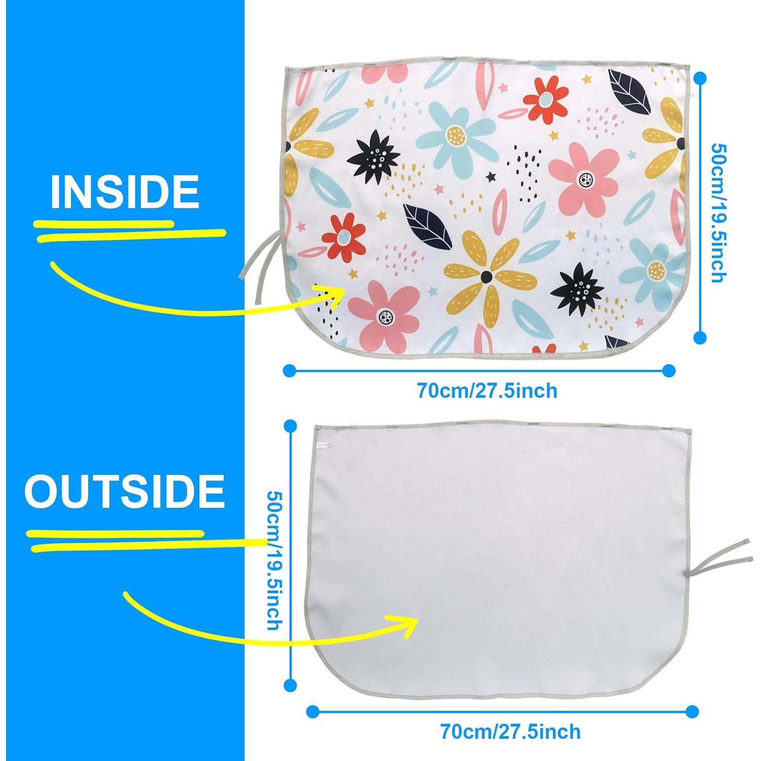 Sombrilla para Ventana Trasera de Auto LoyaGour 70x50cm Flor